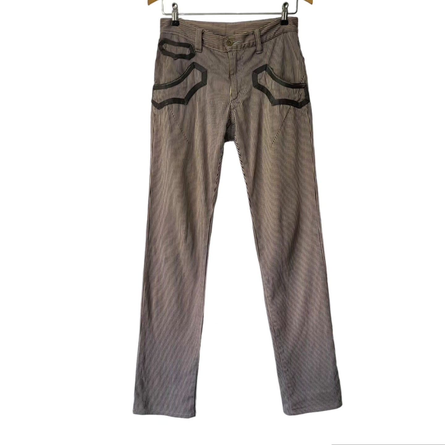 image of Number N Ine Number (N)Ine Ss09 Pinstripe Trousers in Beige, Men's (Size 30)