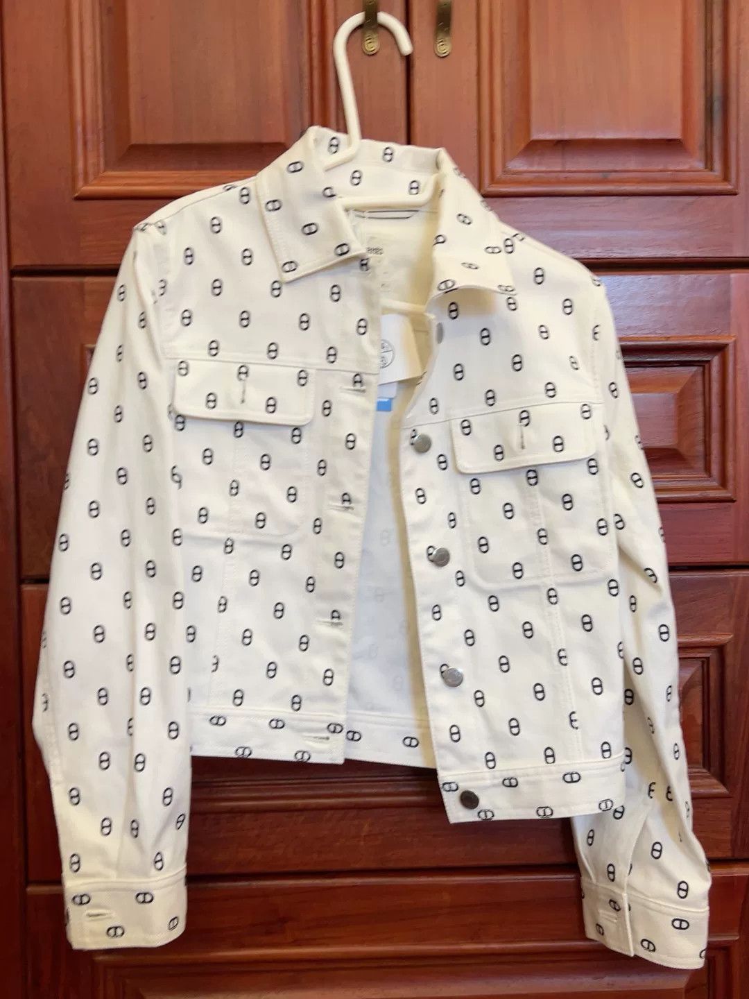 Hermes Hermes White Denim Jacket with Print Size US S / EU 44-46 / 1 - 1 Thumbnail