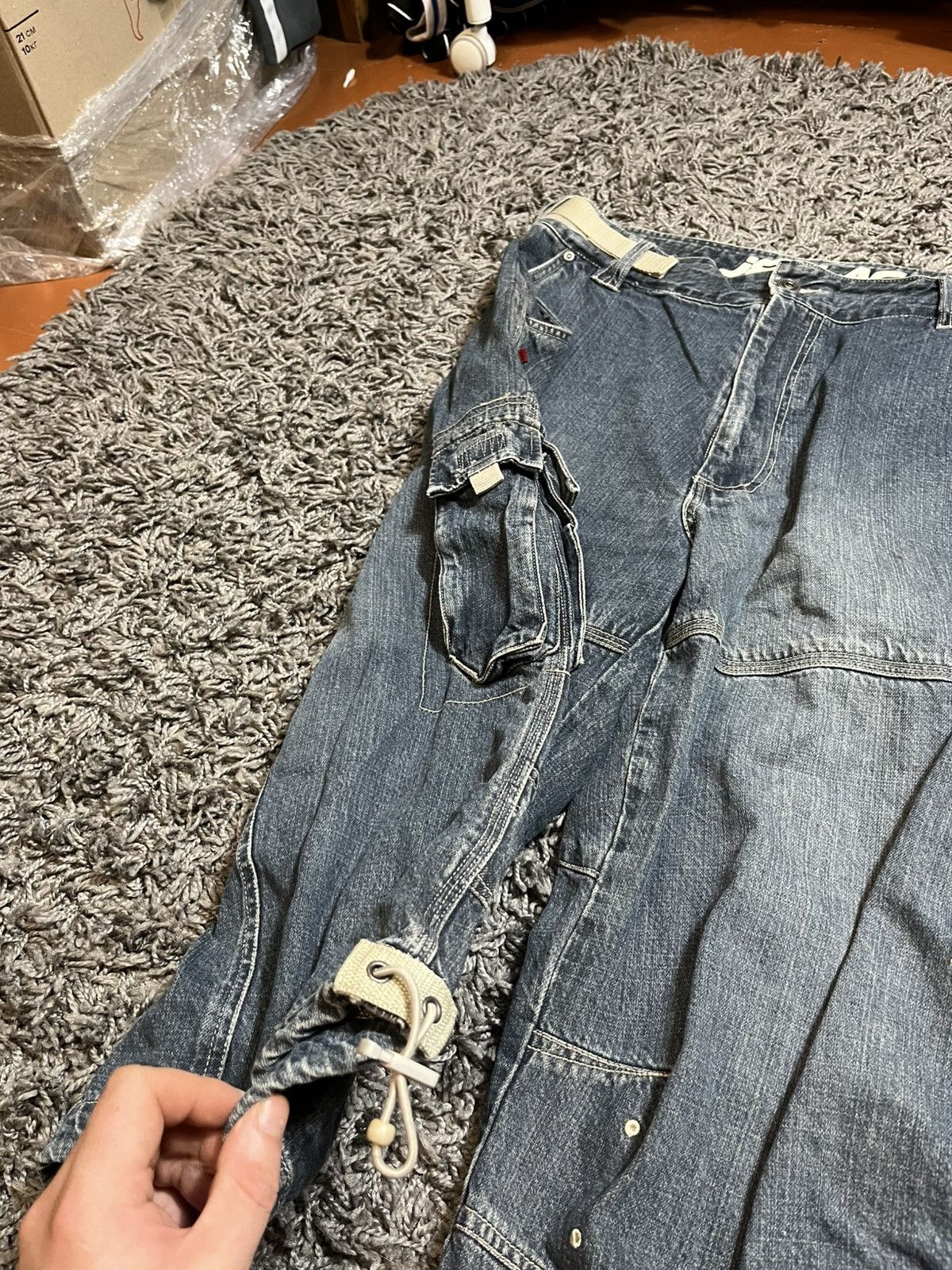 Jet Lag VINTAGE Y2K BAGGY JET LAG JEANS CARGO SHORTS Size US 36 / EU 52 - 5 Thumbnail