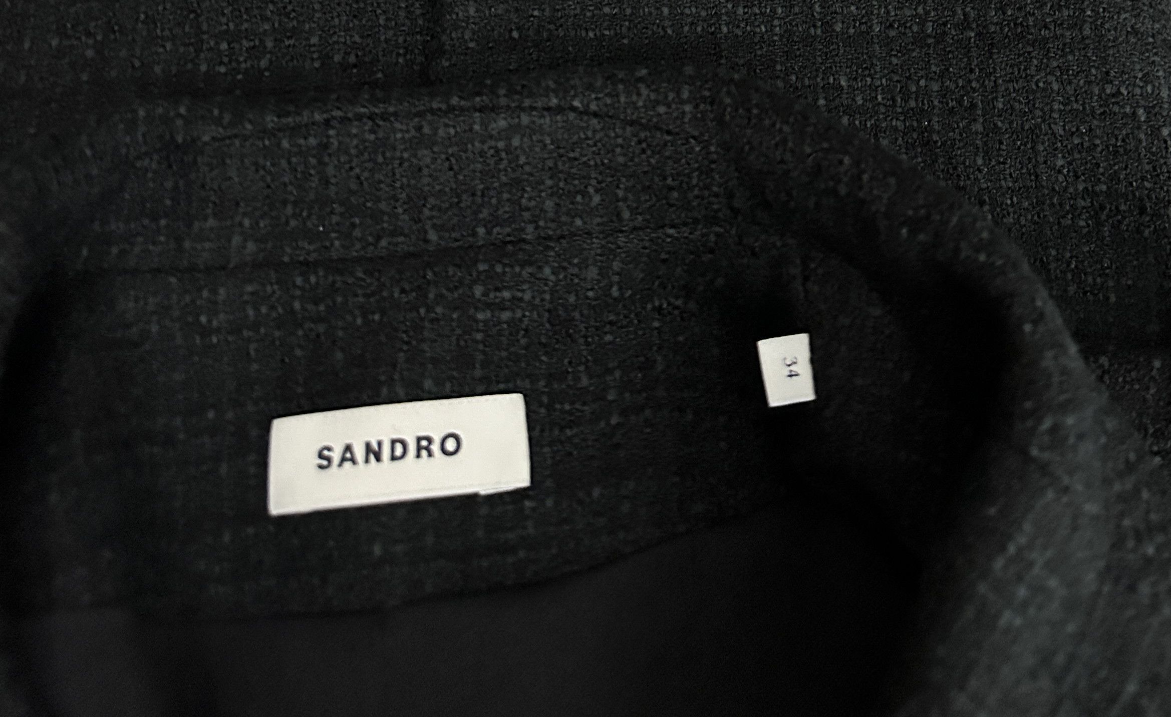 Sandro Short Tweed Dress Black Size XS / US 0-2 / IT 36-38 - 7 Thumbnail