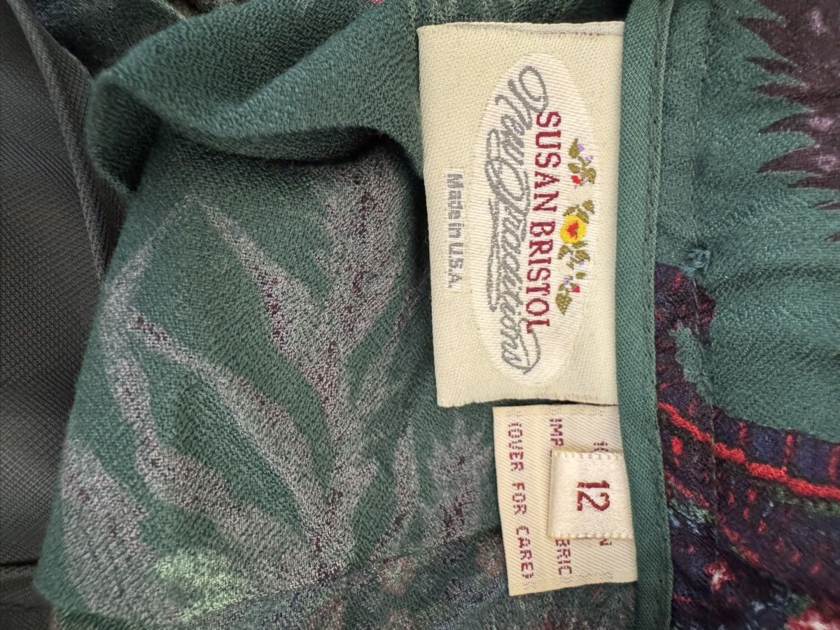 Other Susan Bristol green emerald floral A-line vintage 90’s Size 30" / US 8 / IT 44 - 4 Thumbnail