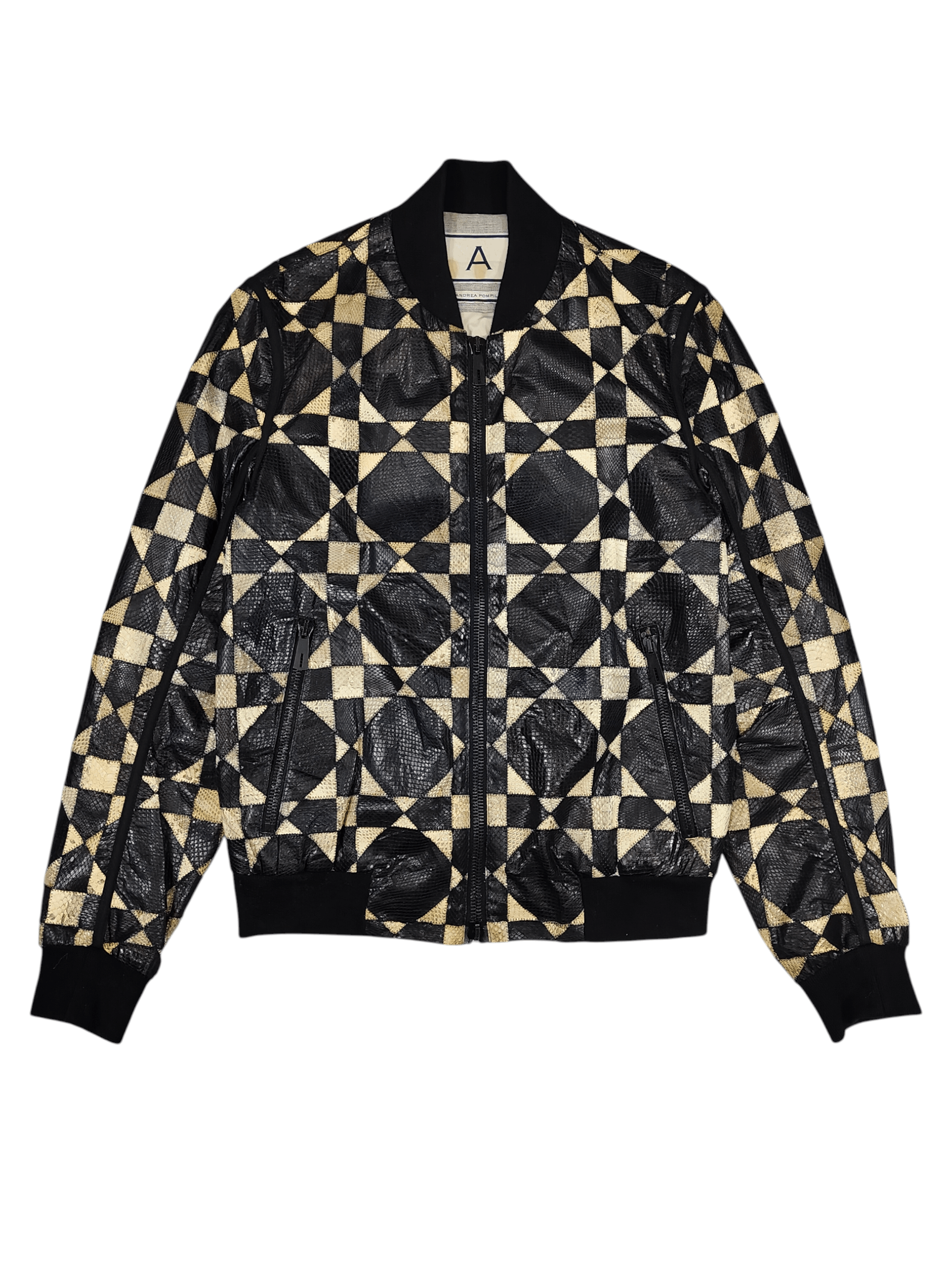 Andrea Pompilio Andrea Pompilio Snakeskin Geometric Pacthwork Archive Bomber Size US M / EU 48-50 / 2 - 1 Thumbnail