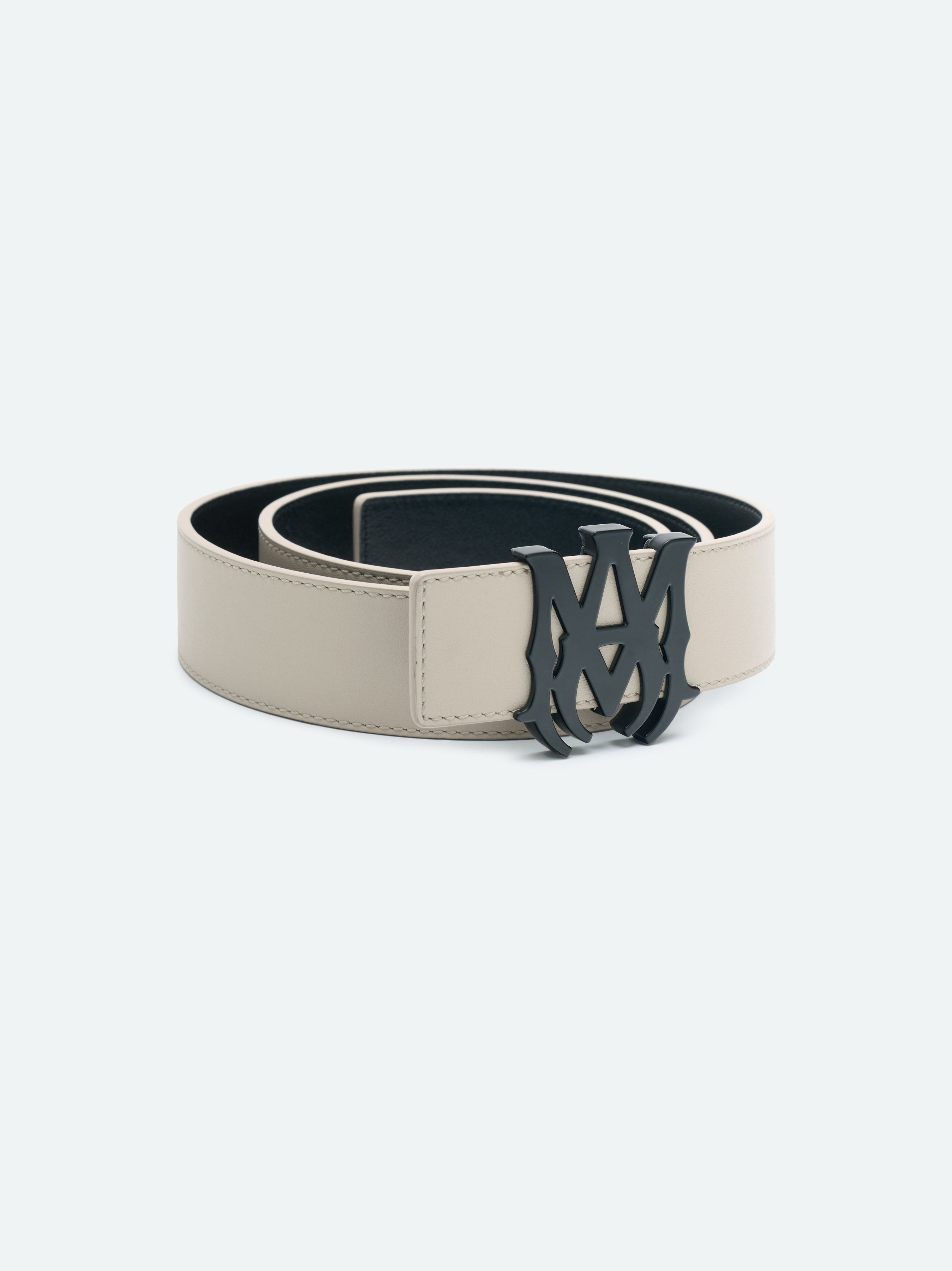 Amiri oc11z0325 Size: 85 / 4cm Reversible Belt Light Beige/Black