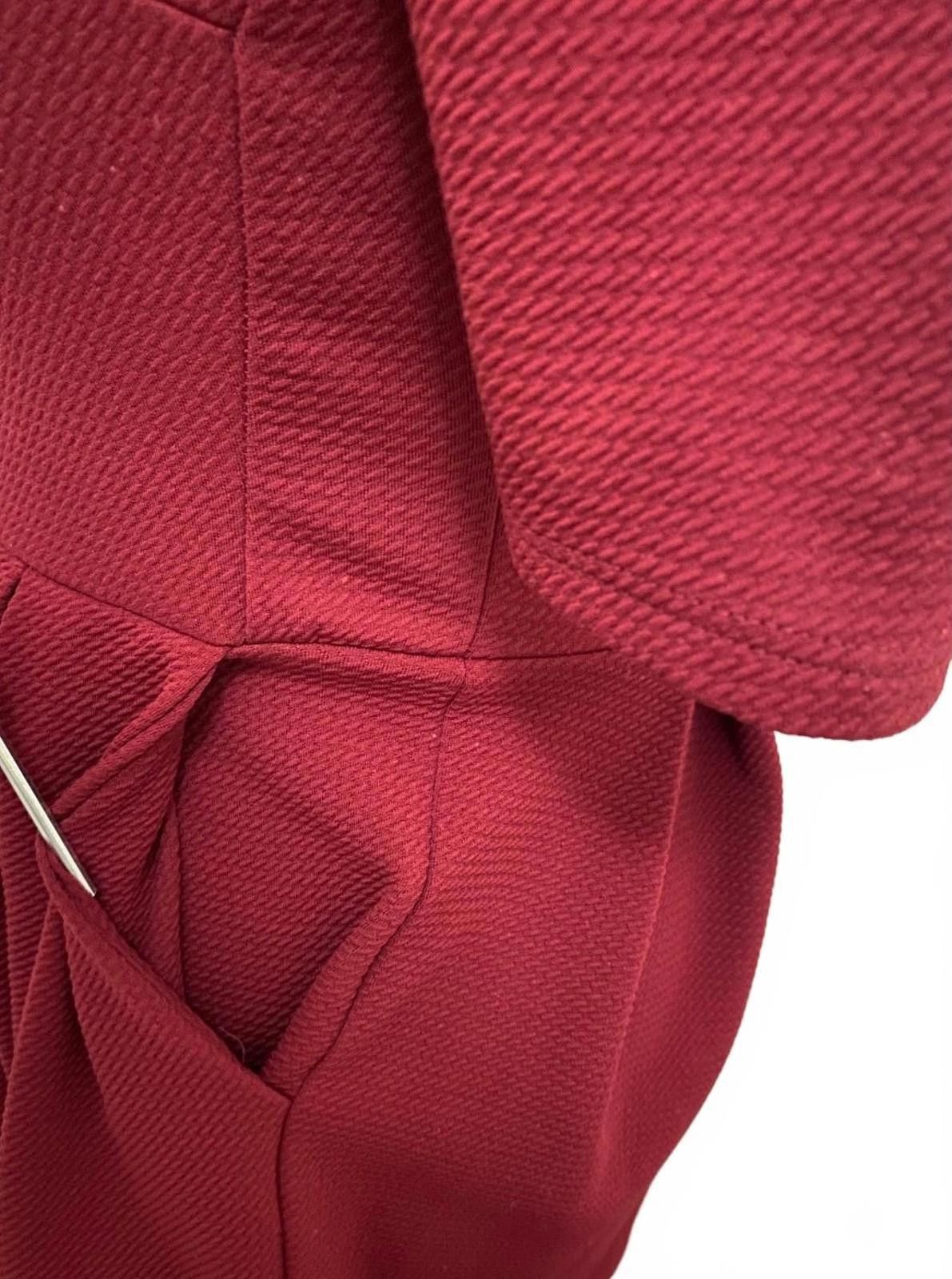 Luchiano Visconti LUSH Textured Mini Dress with Pockets in Red (SMALL) Size S / US 4 / IT 40 - 3 Thumbnail