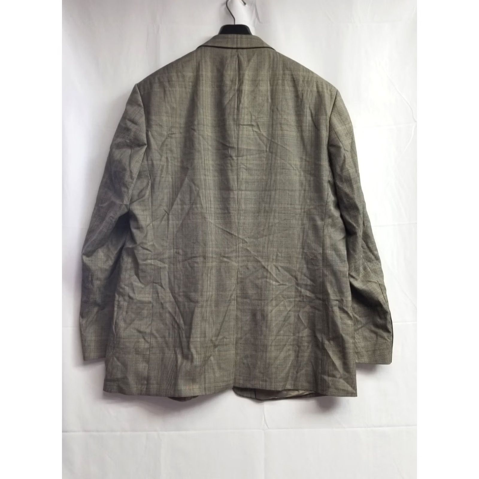 Vintage Alexandre London Plaid Gray Wool Blazer Mens 46L Jacket Two-Button Notch Lapel Regular Fit Casual Shirt/Coat Size 46R - 2 Thumbnail