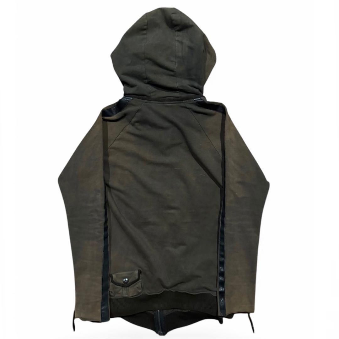 KMRii 00s KMRii Gimmick Hoodie with Leather Details | Grailed
