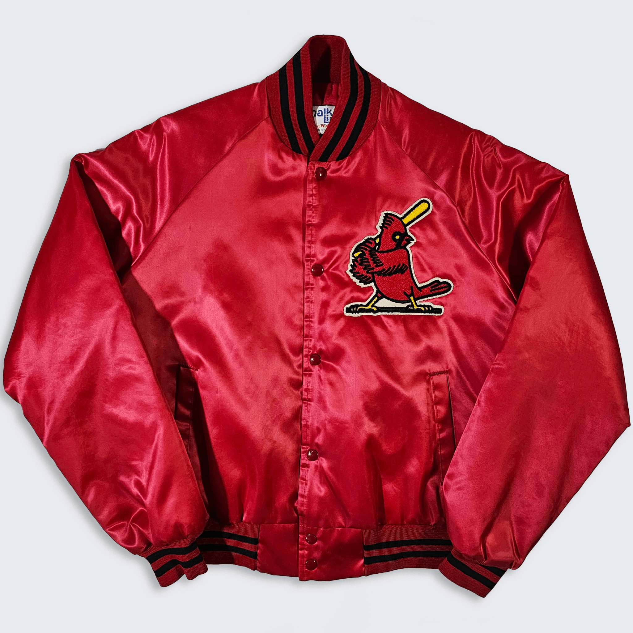Chalk Line St Louis Cardinals Vintage 80s Chalk Line Bomber Jacket Size US M / EU 48-50 / 2 - 2 Thumbnail