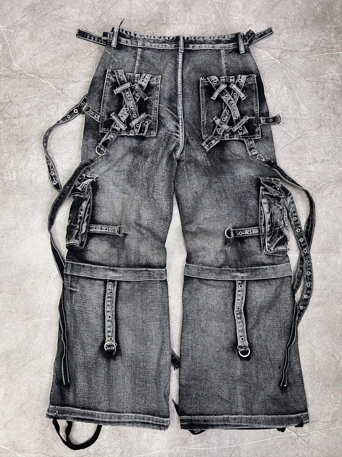 Tripp NYC Tripp NYC baggy bondage denim distressed jeans rap pants Size US 32 / EU 48 - 11 Thumbnail