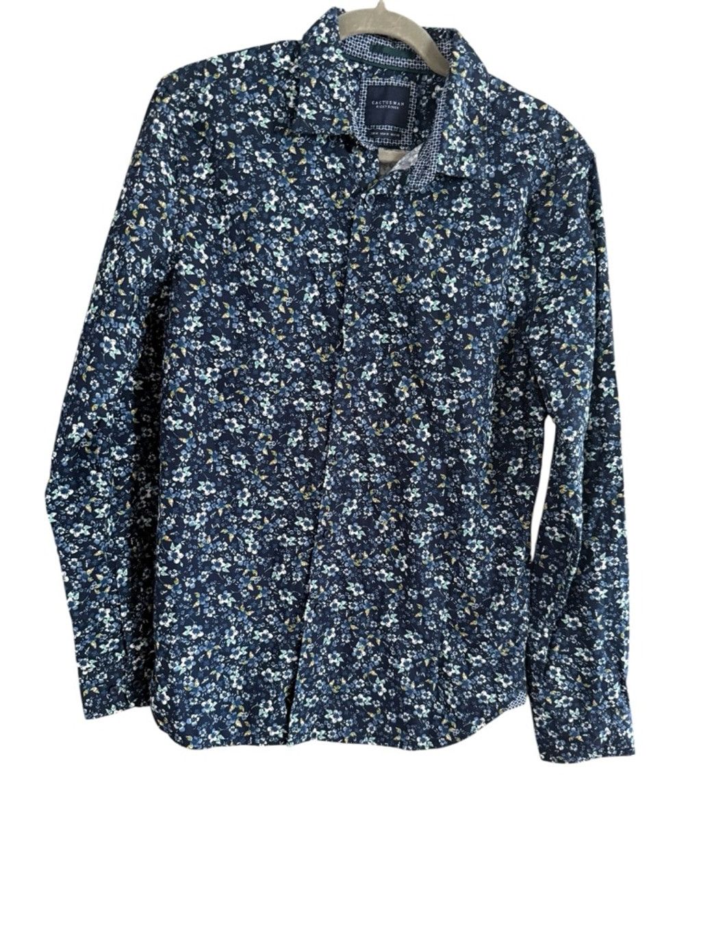 The Unbranded Brand Men's CACTUS MAN RICKY SINGH Casual Button Down Shirt M Blue Size US M / EU 48-50 / 2 - 8 Thumbnail