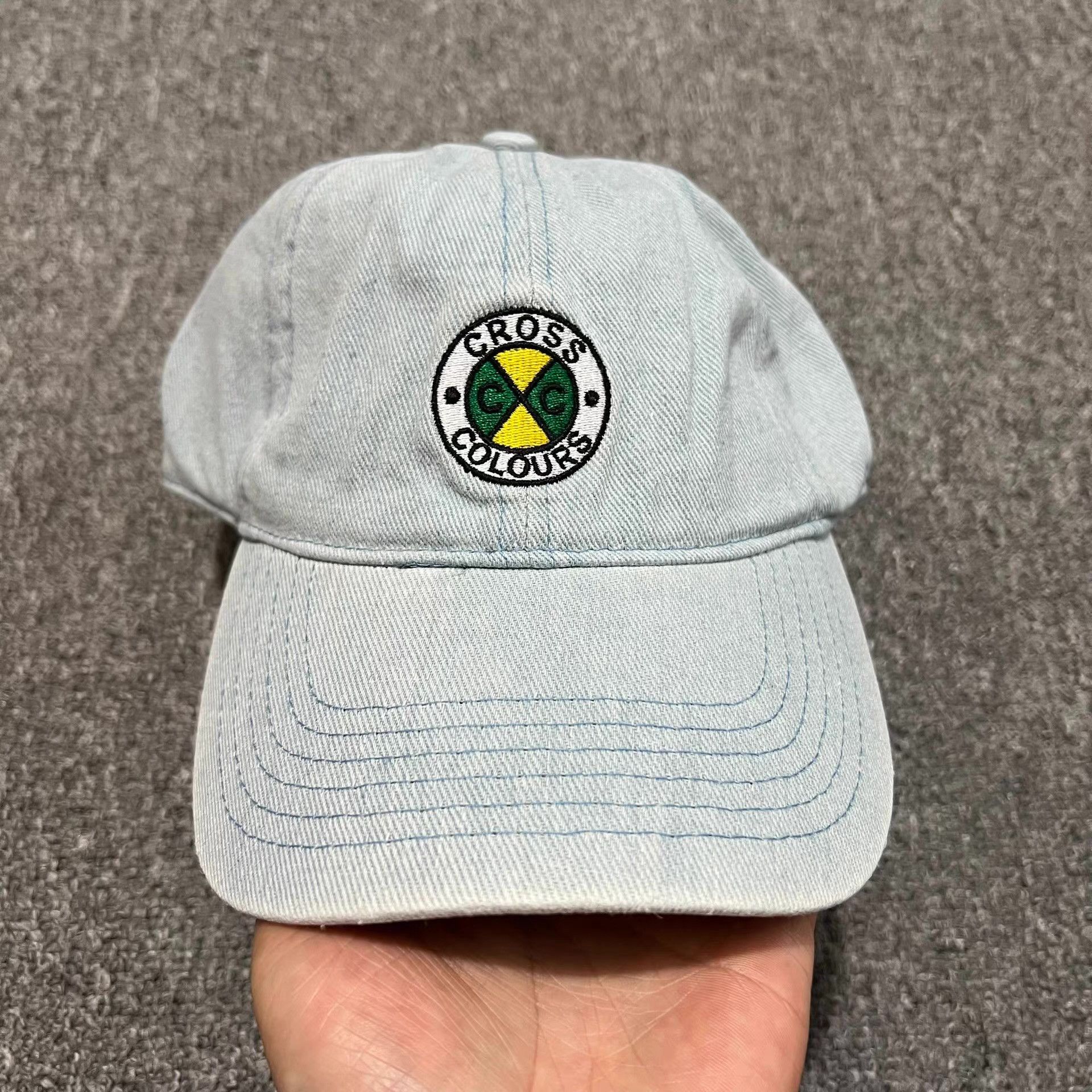 Cross Colours Cross Colours Washed Embroidered CurvedBrim Baseball Cap Q7 Size ONE SIZE - 1 Thumbnail