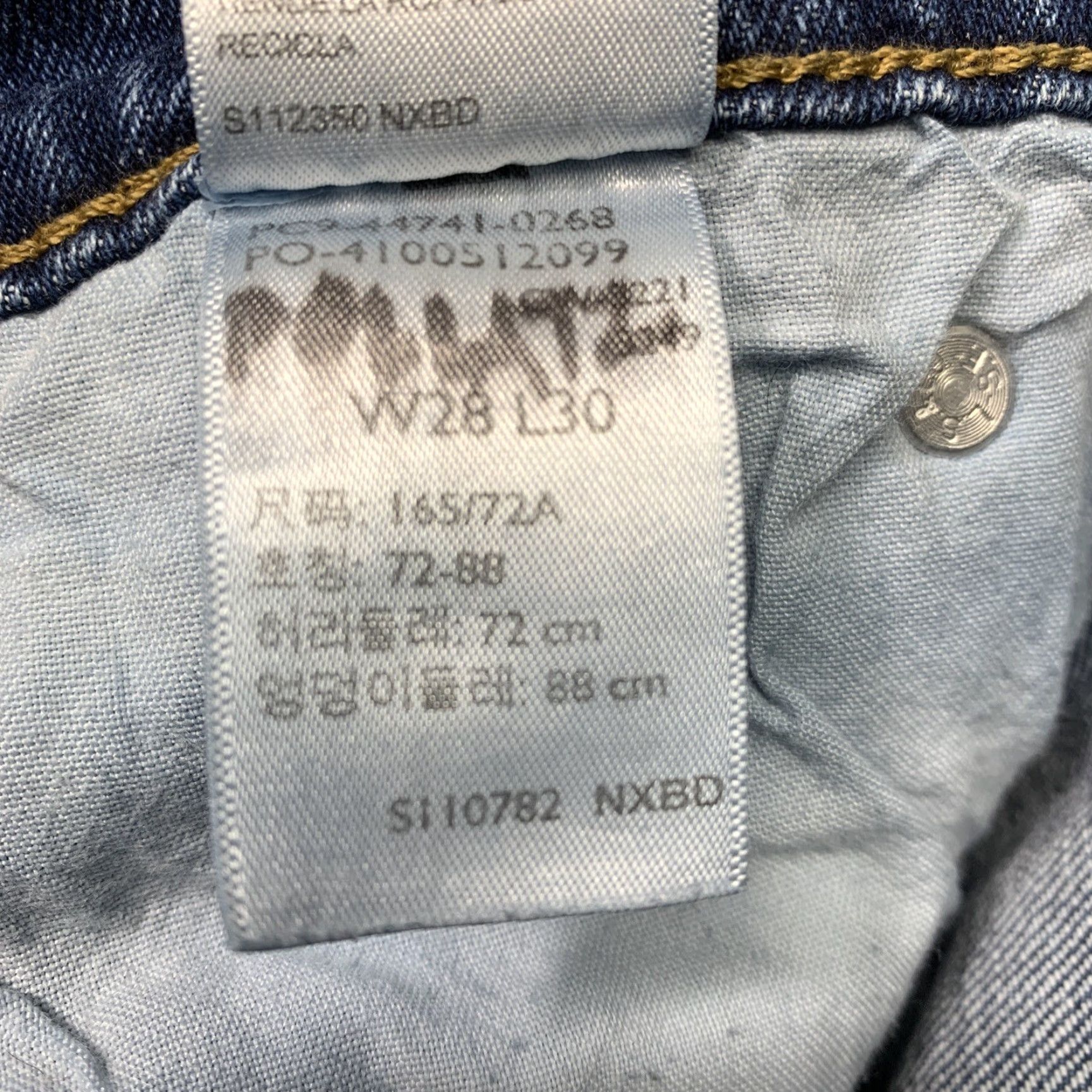 Levi's DENIZEN from Levi's Jeans Slim Fit Blue Denim 28x29 Straight 5-Pocket Men Size US 28 / EU 44 - 7 Thumbnail