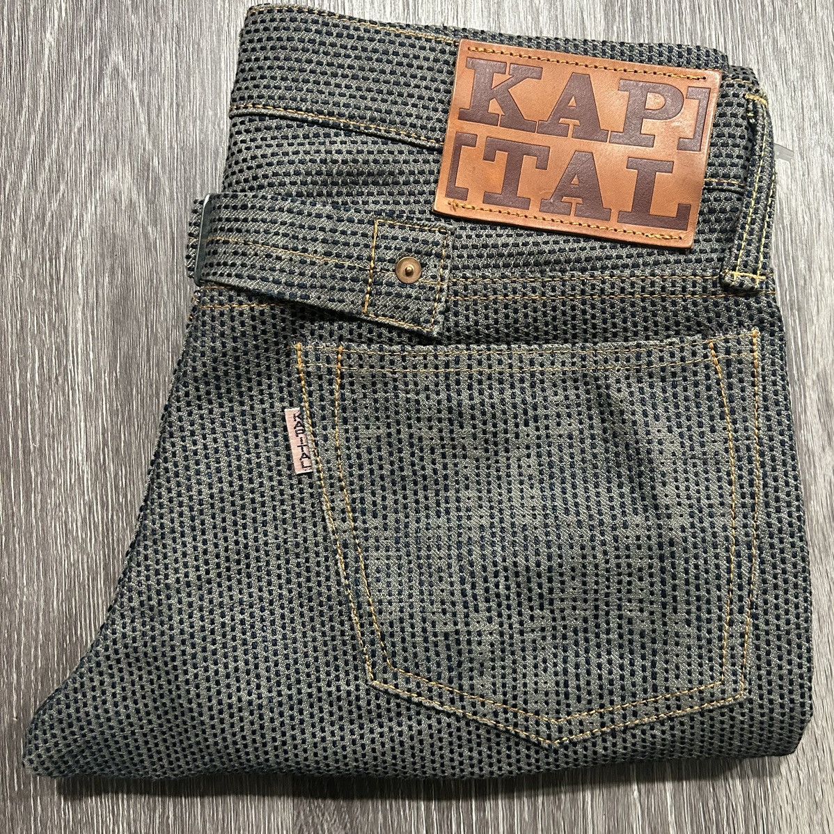 image of Kapital Century Denim Monkey Cisco Jeans- No. 7 Size 30 in Grey, Men's