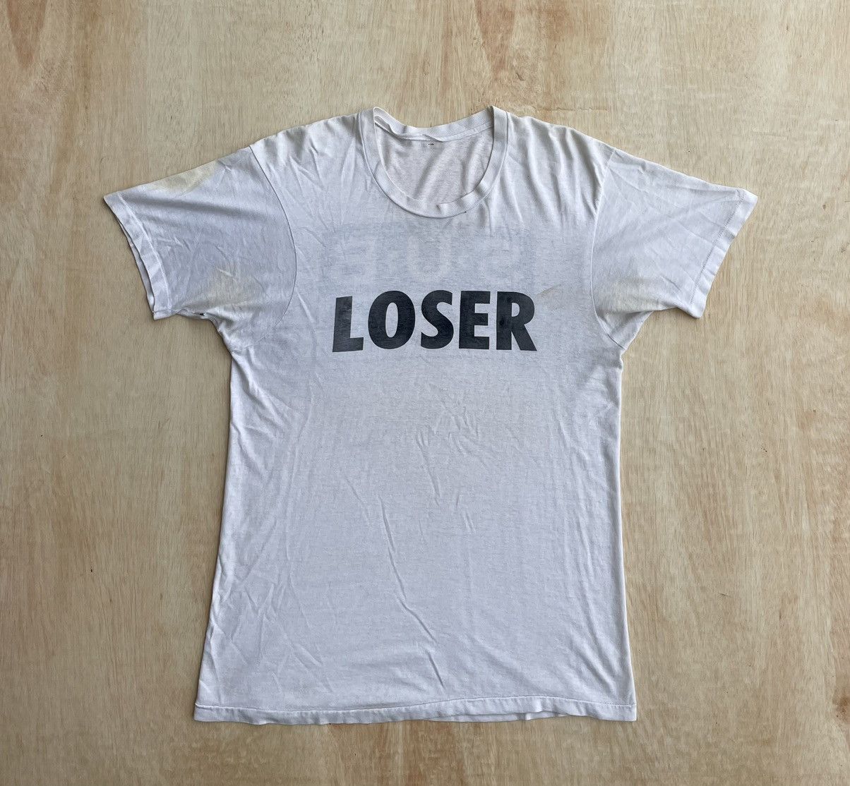 image of Band Tees Vintage 90's Sub Pop Loser Tshirt in White, Men's (Size Large)
