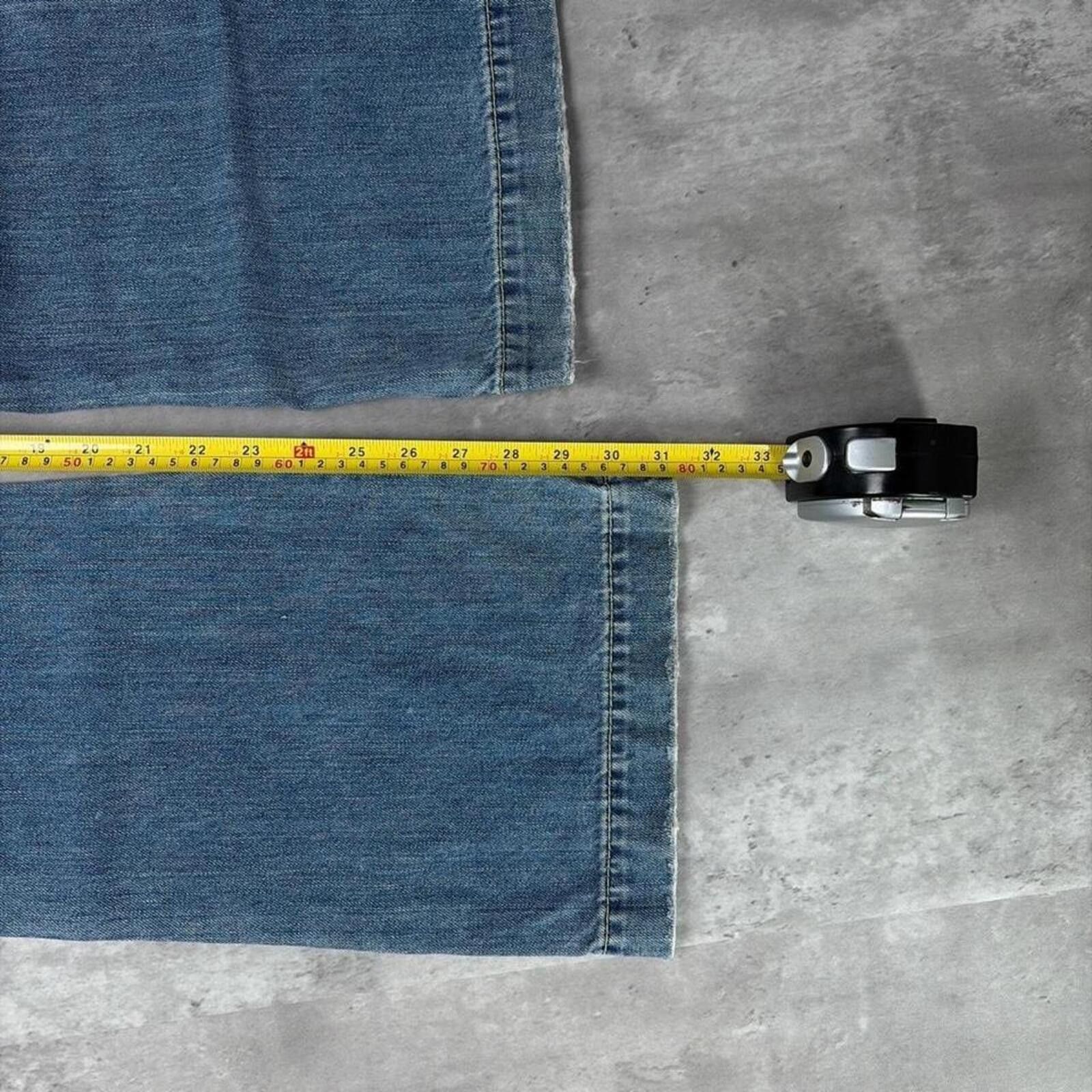 Old Navy Y2K Blue Old Navy Low Rise Flared Gothic Denim Jeans Size 32" / US 10 / IT 46 - 7 Thumbnail