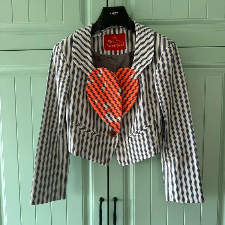 Vivienne Westwood size40 Love printed black and white strip