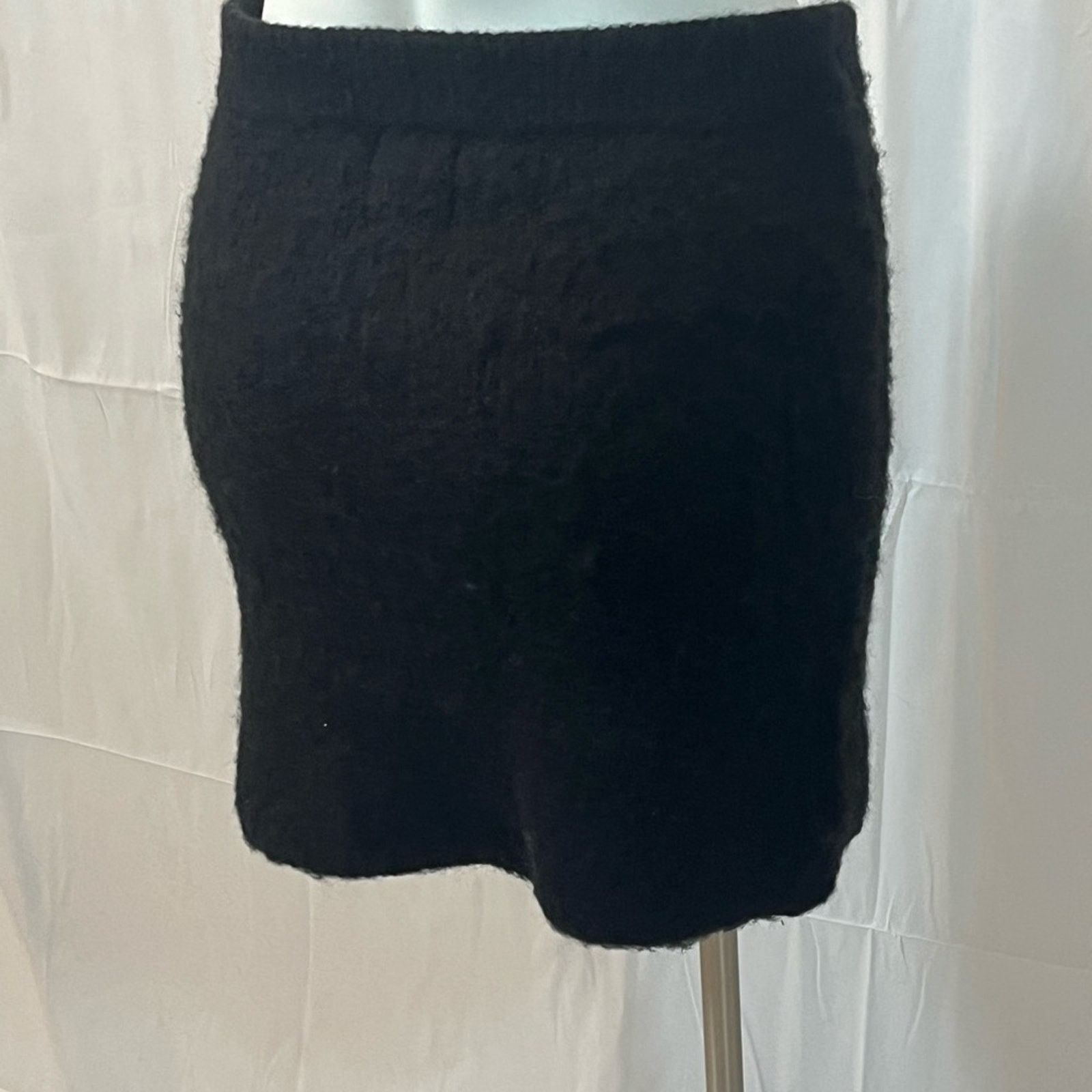 Awful Lot of Cough Syrup Awful Lot Of Cough Syrup Black Mohair Skirt Size 36" / US 14 / IT 50 - 7 Thumbnail