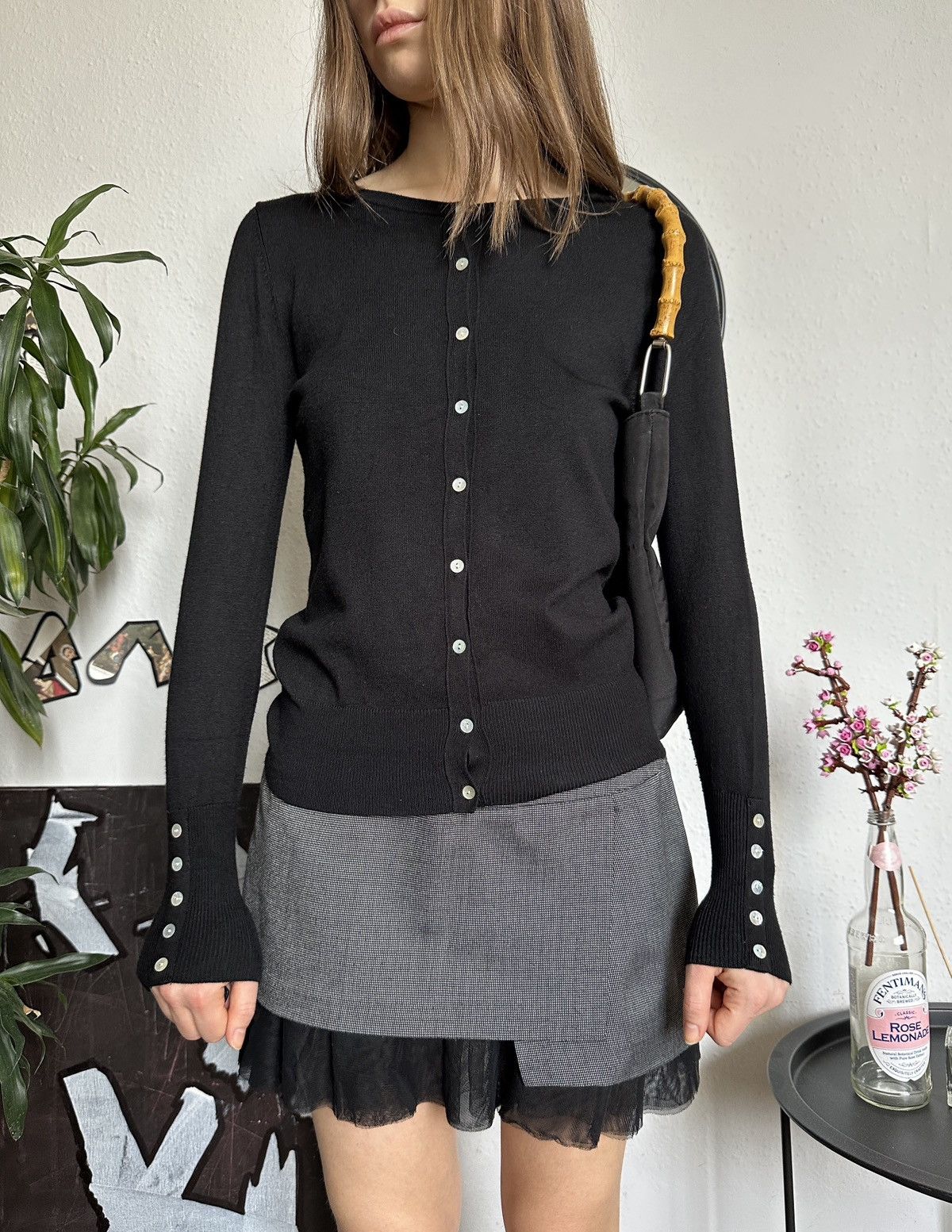 COPENHAGEN STUDIOS × Designer Copenhagen Designer Cute Black Basic Cardigan Size XS / US 0-2 / IT 36-38 - 1 Thumbnail