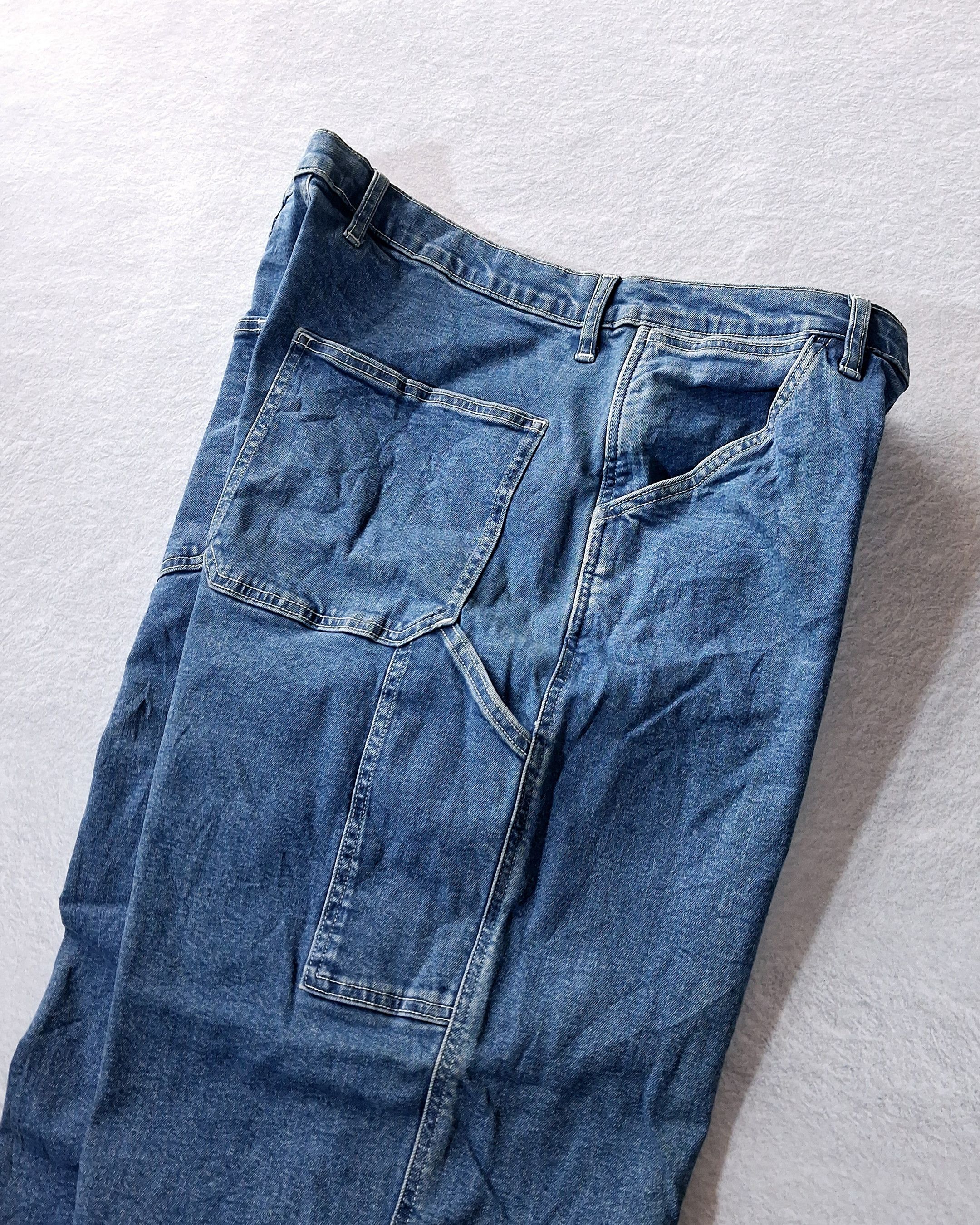 Uniqlo UNIQLO CARPENTER DENIM BLUE JEANS Size US 39 - 8 Thumbnail