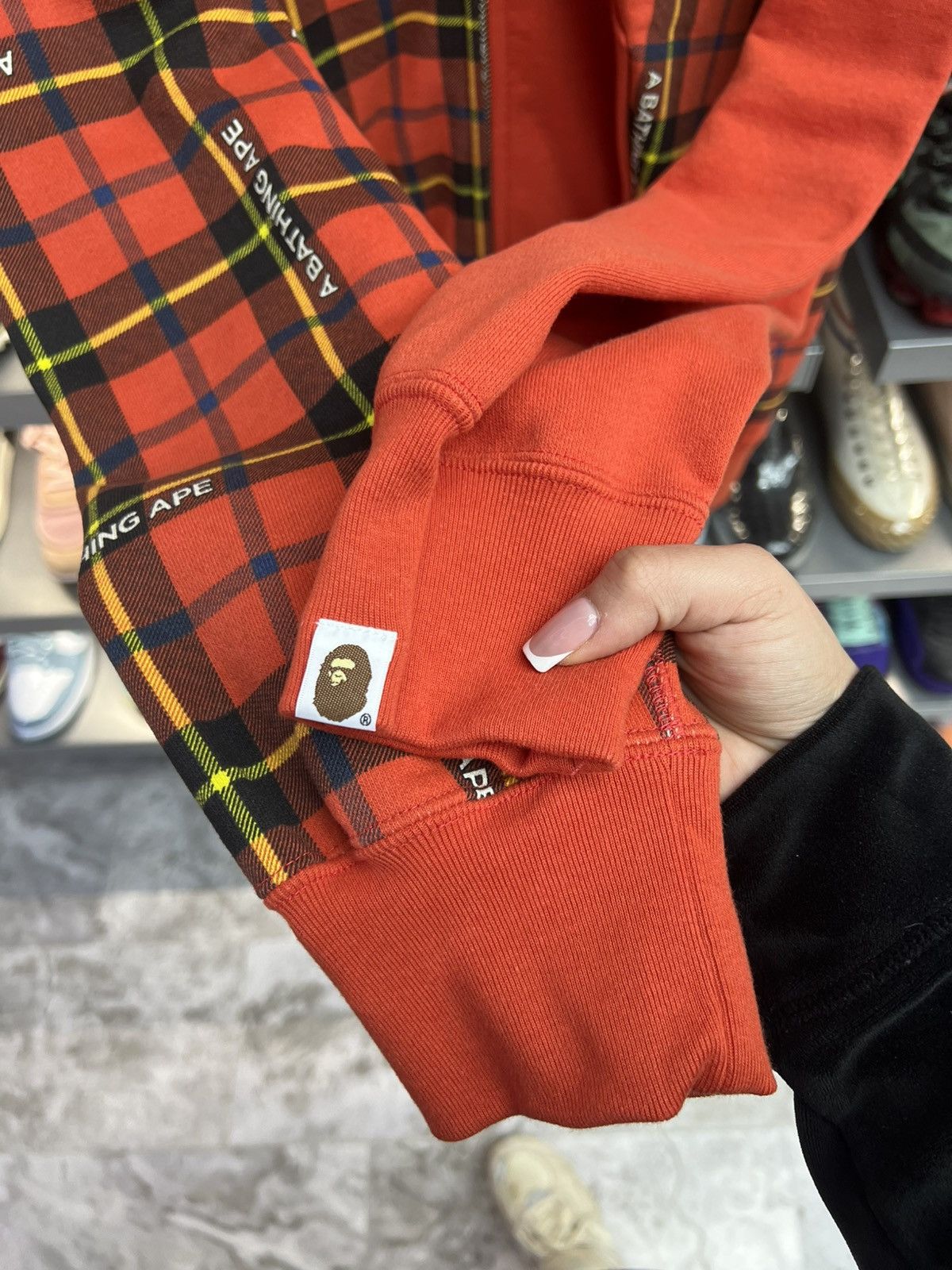 Bape Bape Red Plaid Shark FullZip Size US XXL / EU 58 / 5 - 5 Thumbnail