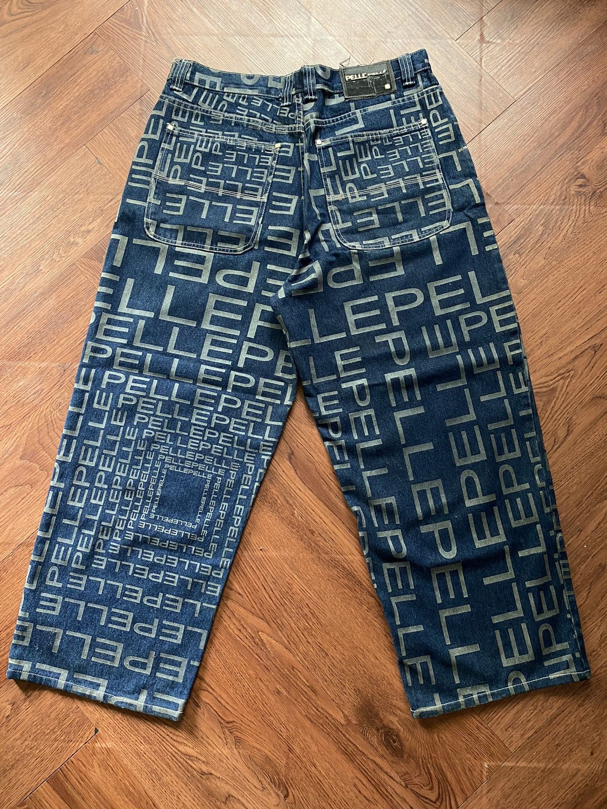 If Six Was Nine × Marc Buchanan × Pelle Pelle Pelle Pelle Baggy Fullprint Jeans Size US 38 / EU 54 - 2 Thumbnail