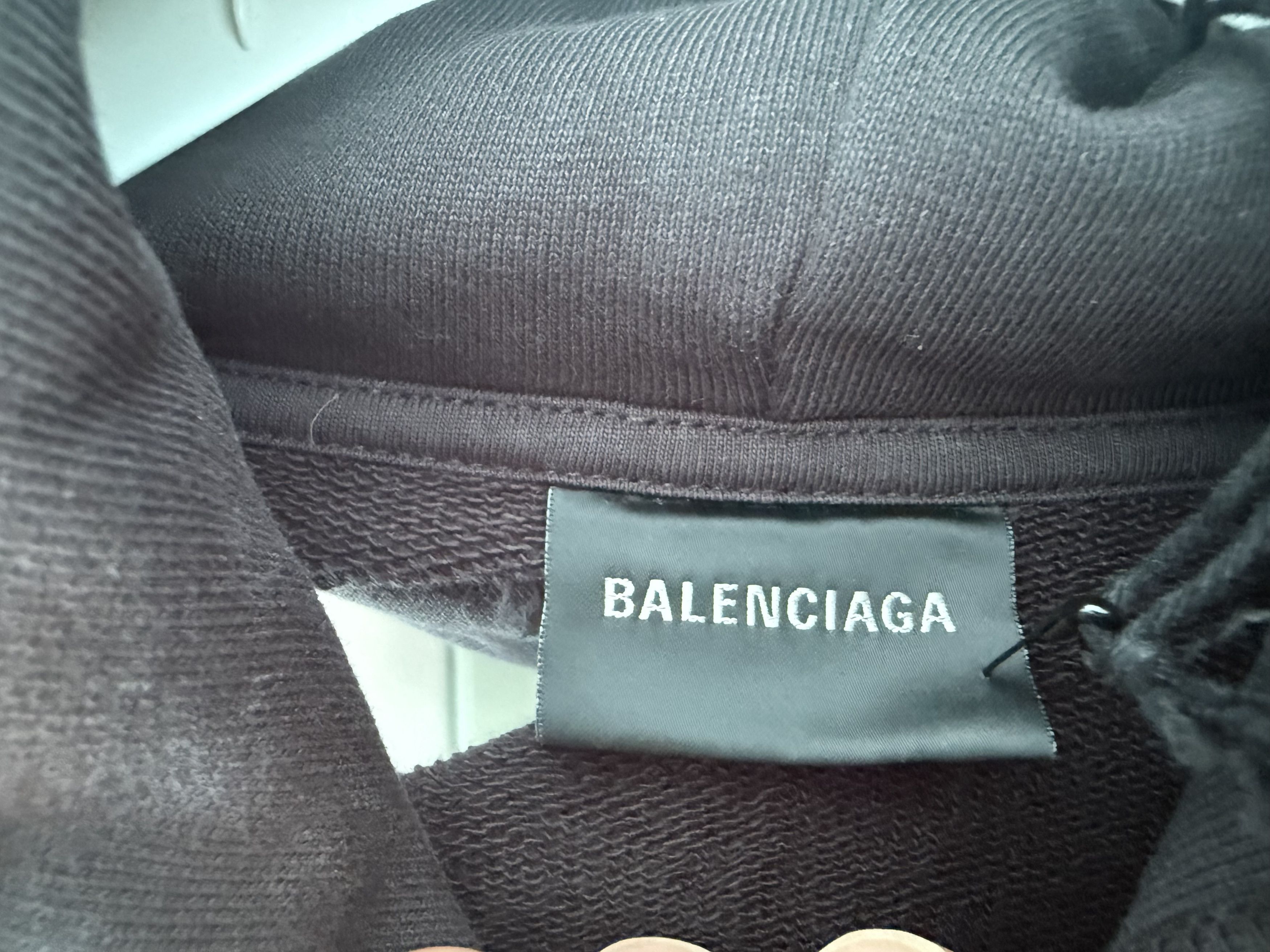 Balenciaga SS'24 Rippedd Hoodie Mirrored Logo Size US S / EU 44-46 / 1 - 3 Thumbnail