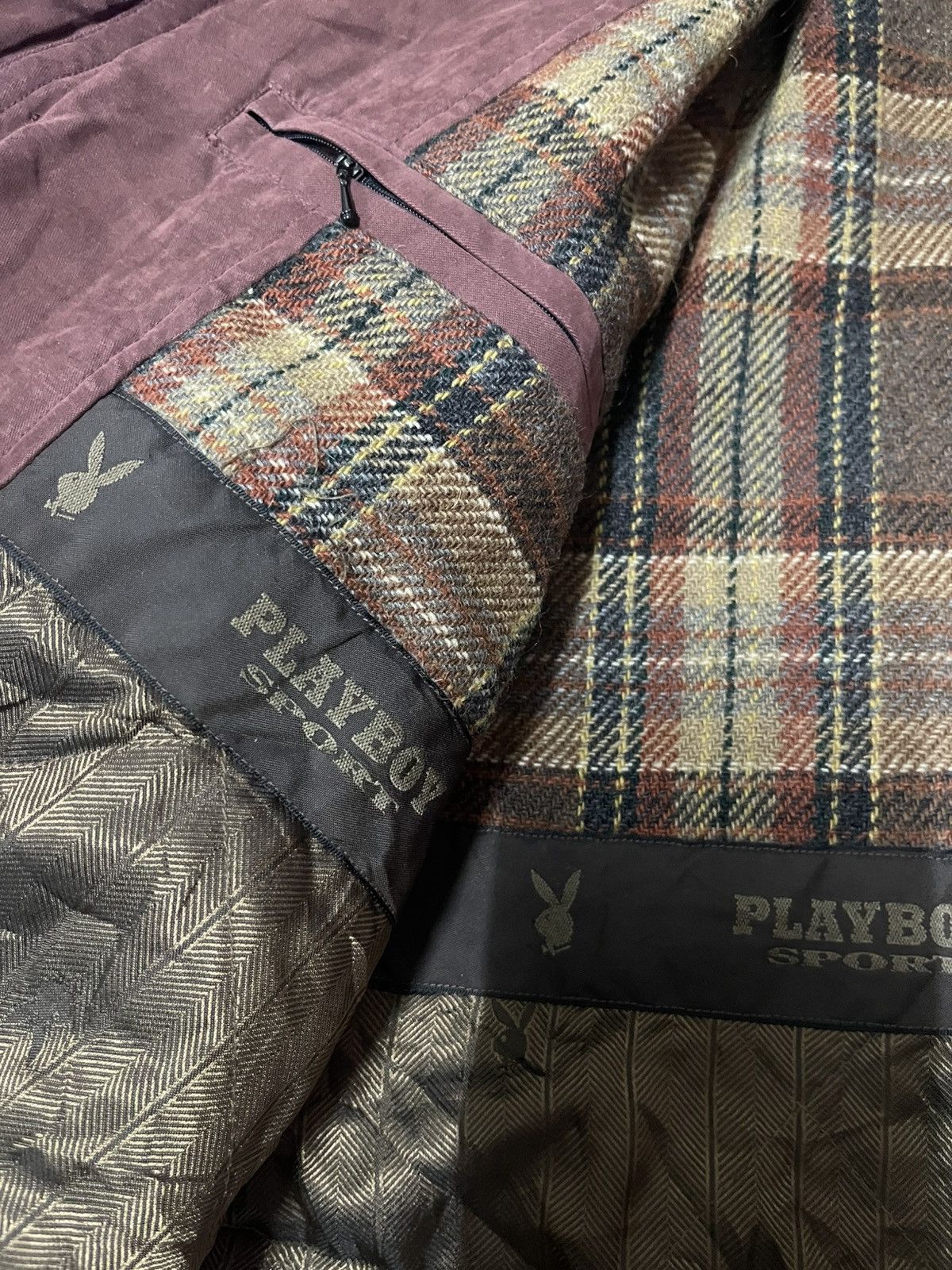 Vintage RARE🔥Vintage 90's Playboy Zip Up With Hoodie Jacket Size US L / EU 52-54 / 3 - 7 Thumbnail