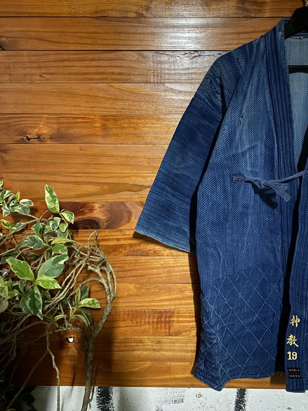 Indigo Vintage Indigo Kendo Gi Jacket | Traditional Keikogi | Boro Size US M / EU 48-50 / 2 - 8 Thumbnail
