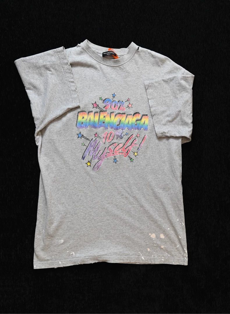 Balenciaga Balenciaga Rainbow printed short sleeve Size US XS / EU 42 / 0 - 1 Thumbnail