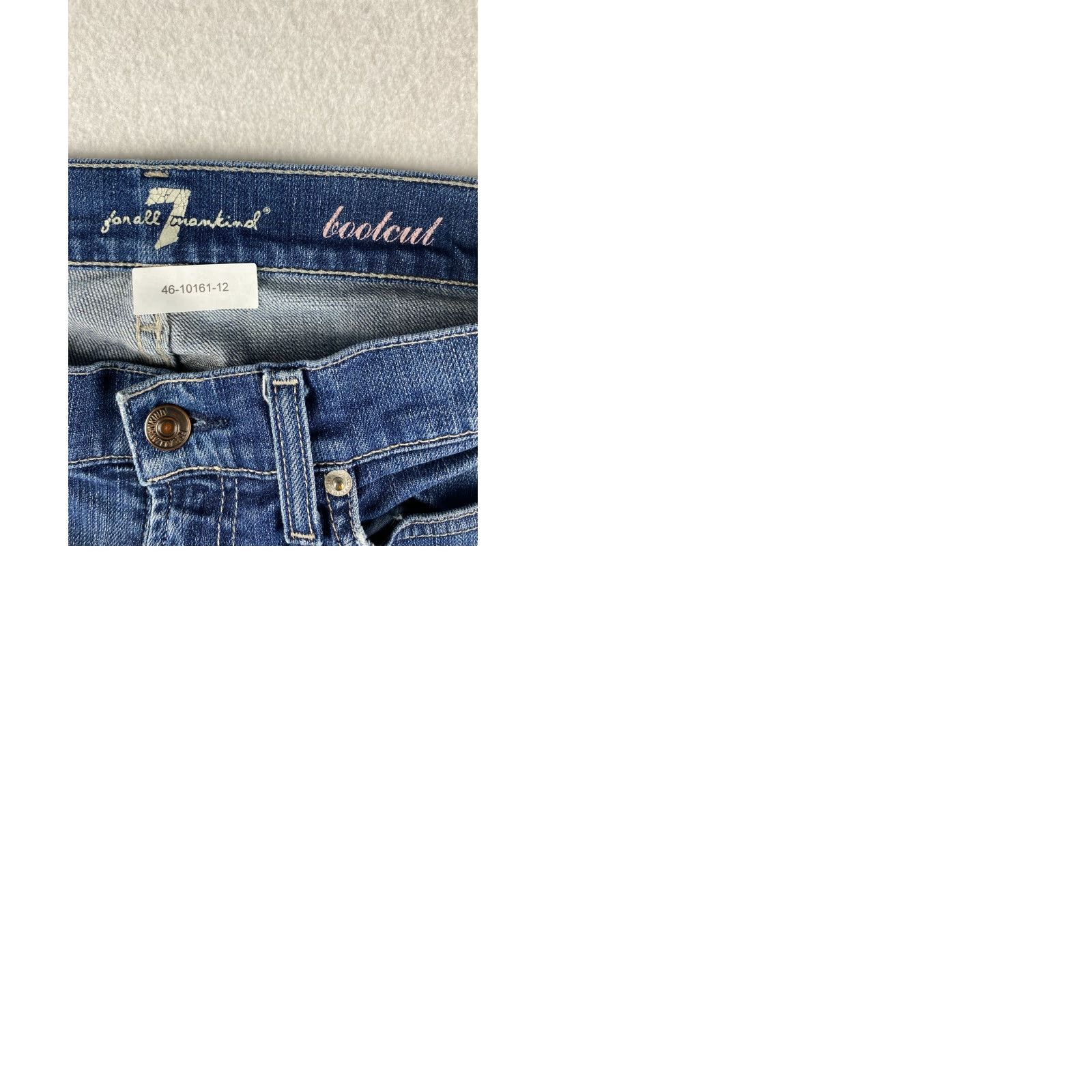 7 For All Mankind 7 For All Mankind Jeans 27 Womens Blue Bootcut Denim Stretch Fray Hem Regular Dark] Size 30" / US 8 / IT 44 - 9 Thumbnail