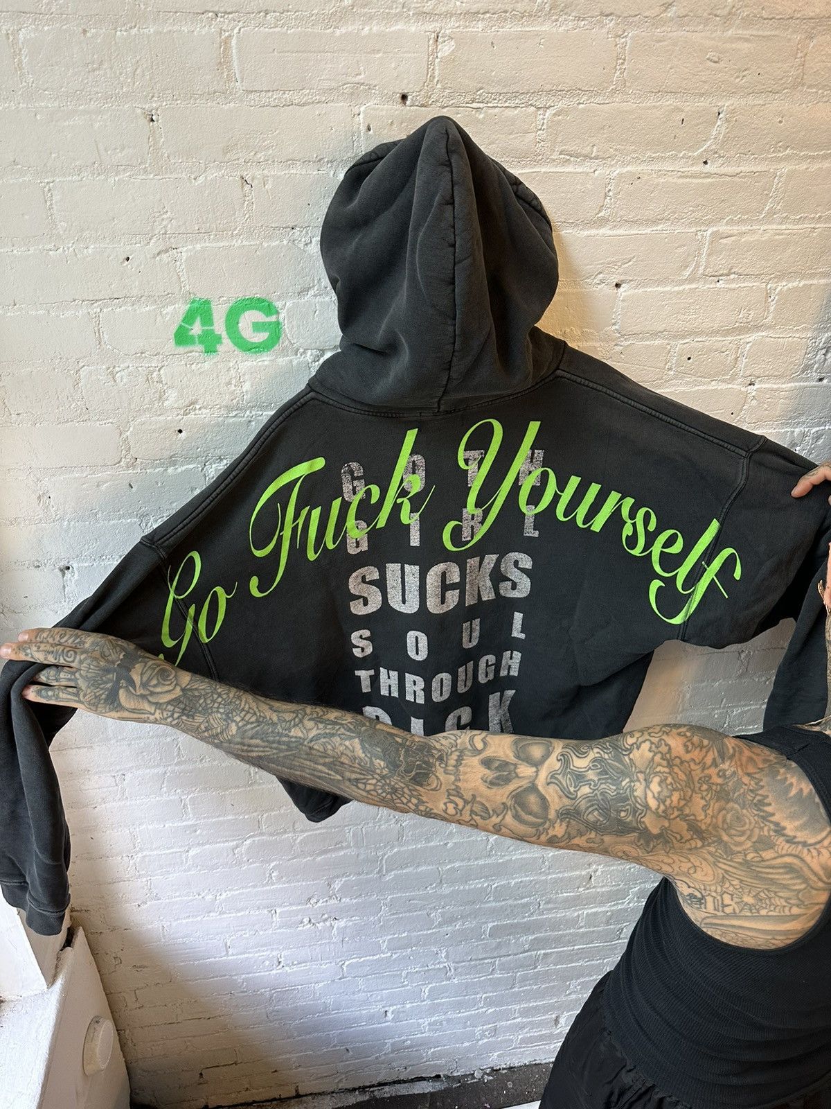 4GSELLER × Enfants Riches Deprimes ERD GOTH GIRL GO FUCK YOURSELF XL XXL BAGGY 4Gseller Size US XL / EU 56 / 4 - 2 Thumbnail