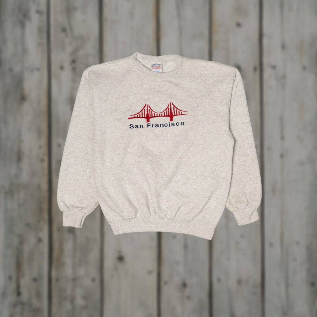 Vintage VINTAGE Santee San Francisco Sweatshirt 1990s Sweatshirt Grey Medium Mens Womens Boys Girls Size US M / EU 48-50 / 2 - 1 Thumbnail