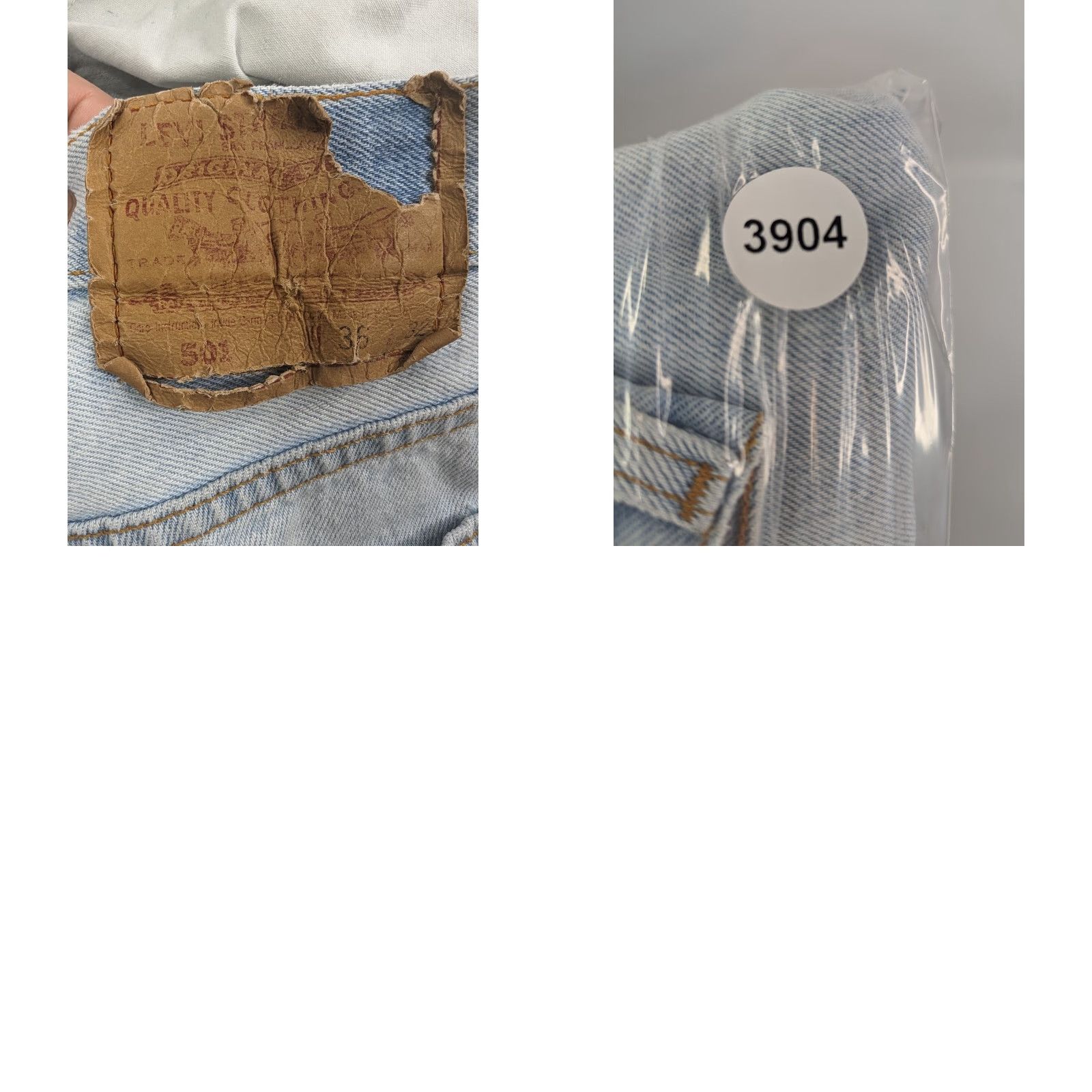 Levi's VINTAGE Levi’s 501 Jeans Men 36x32 Light Wash Button Fly USA 90s Style Straight Mens Jeans Size US 36 / EU 52 - 10 Thumbnail