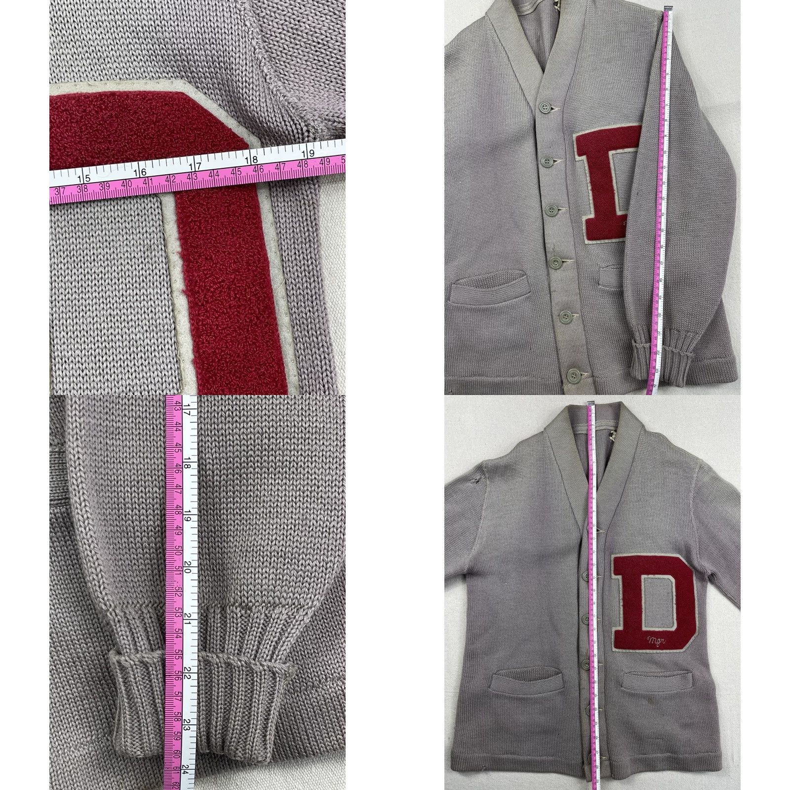 Vintage VINTAGE John Grove Wool Cardigan Sweater Mens L Gray Casual Band Pockets Size US L / EU 52-54 / 3 - 8 Thumbnail