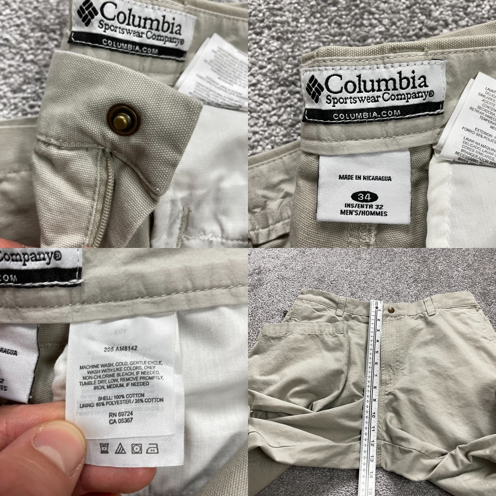 Vintage Columbia Carpenter Pants Men 34 Beige Straight Leg Cotton Work 32x30 Size US 34 / EU 50 - 8 Thumbnail