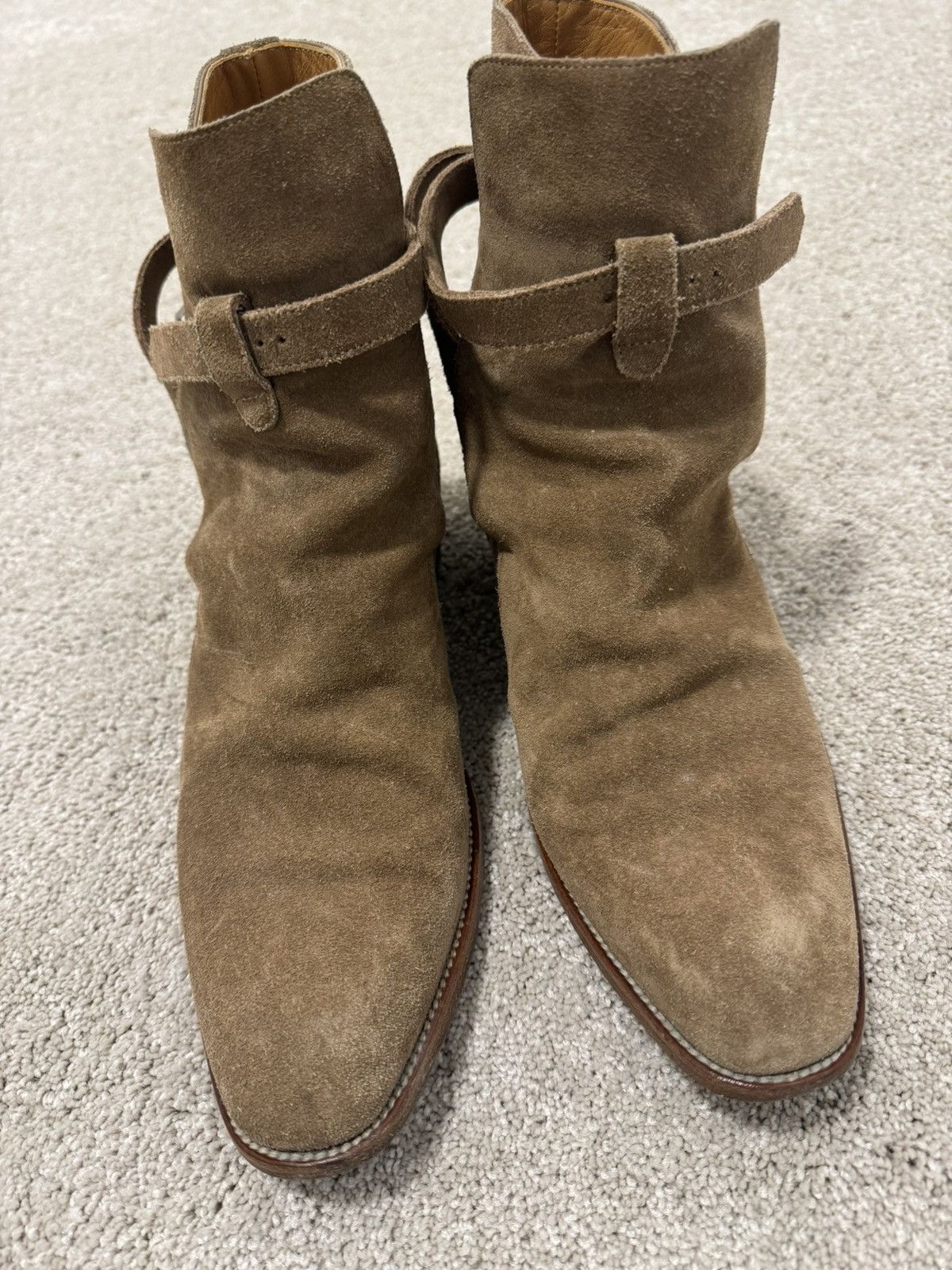 image of Saint Laurent Paris Wyatt Boots in Beige, Men's (Size 7)