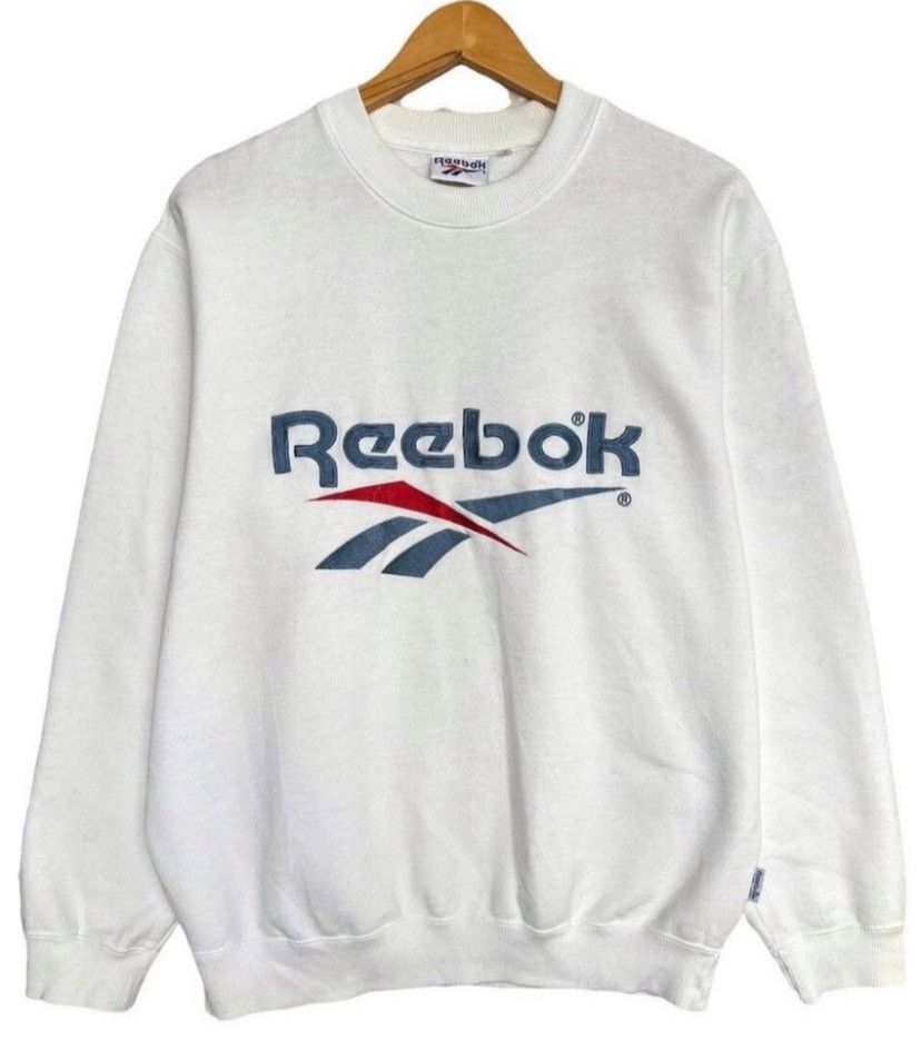Reebok Vintage 90s Reebok Embroidered Baggy Boxy Sweatshirt Size US L / EU 52-54 / 3 - 1 Thumbnail