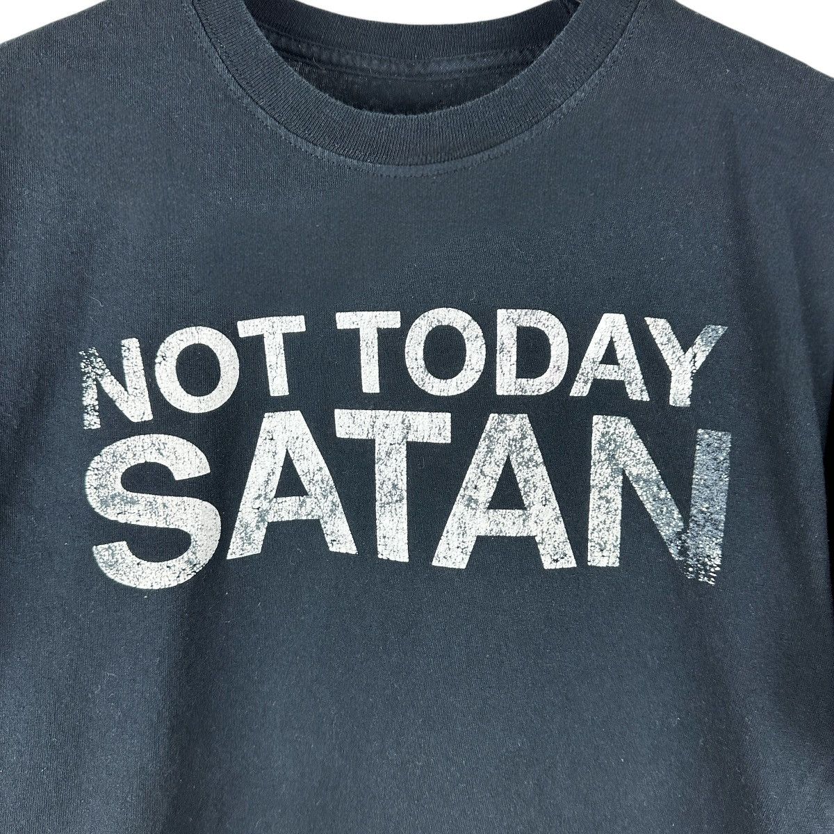 Vintage Mens Y2K Spencer’s Not Today Satan Comedy Shirt Size US L / EU 52-54 / 3 - 2 Thumbnail