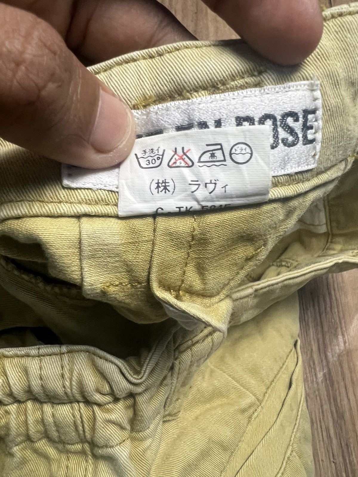 If Six Was Nine LA VIE EN ROSE Panelled Khaki Ankle Zip Pants (42) Size US 26 / EU 42 - 12 Thumbnail