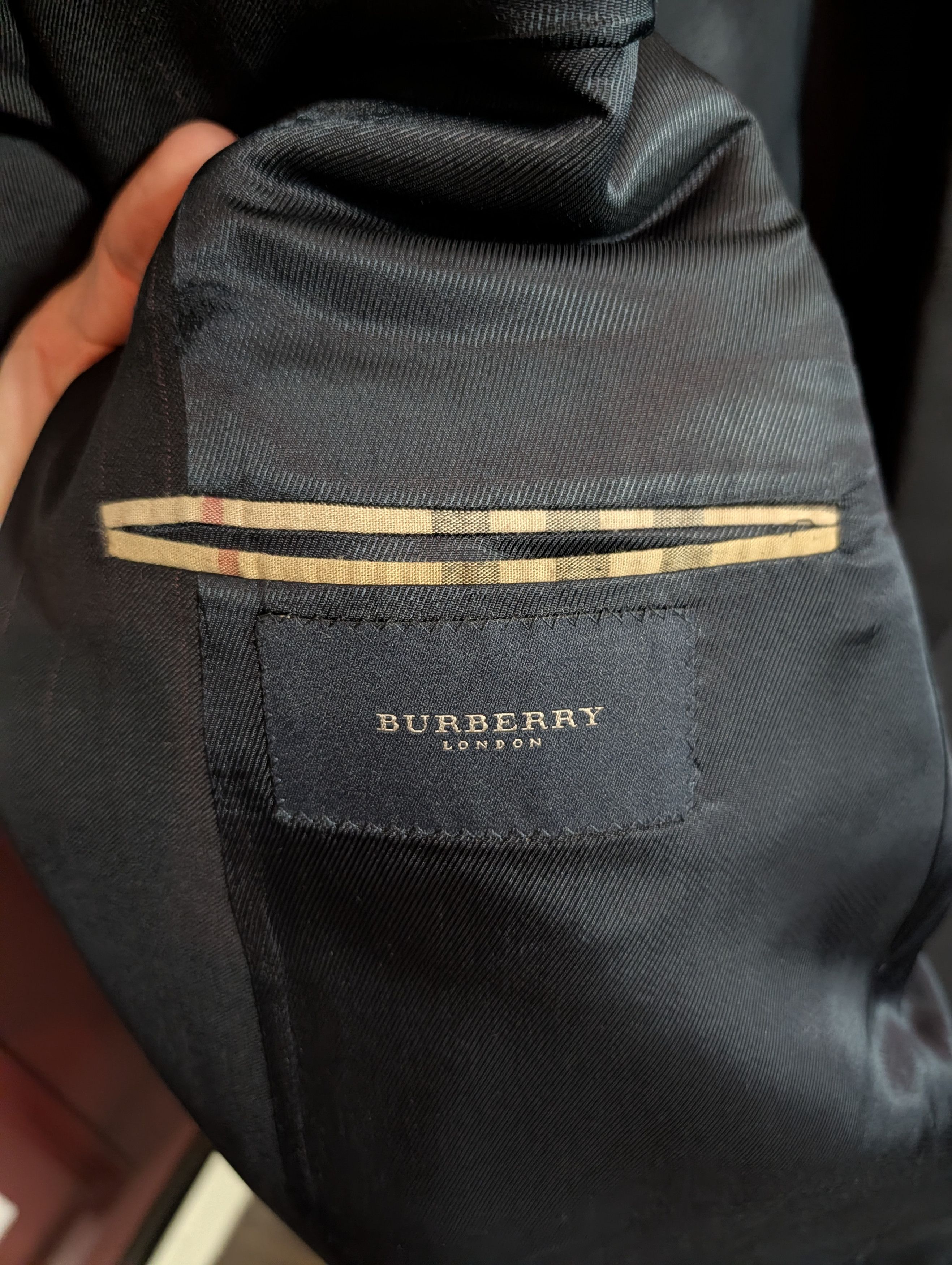 Burberry BURBERRY Black Pinstripe wool MiUSA blazer 46L Size 46L - 10 Thumbnail