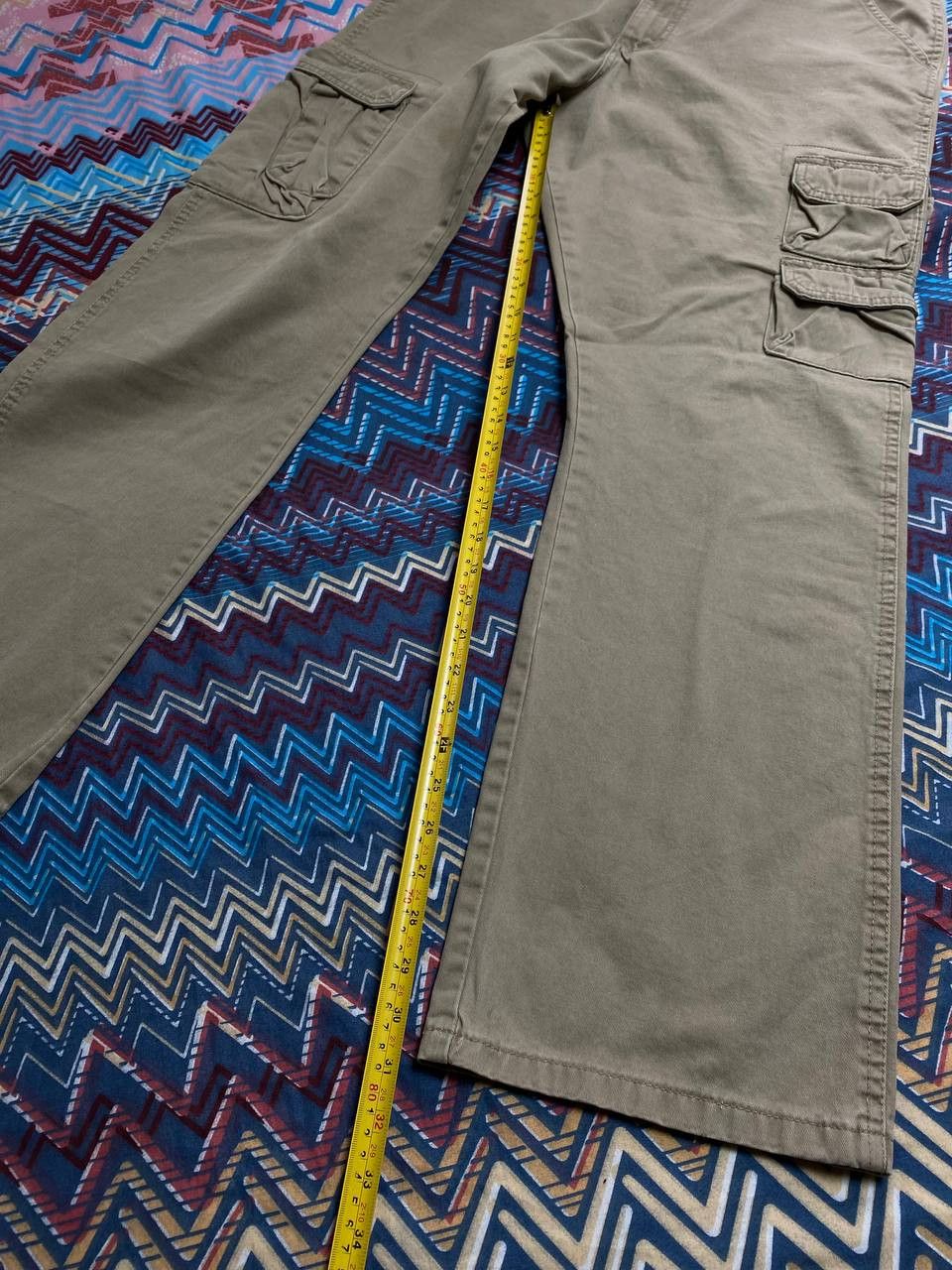 Vintage × Wrangler Wrangler Relaxed Fit Khaki Cargo Pants Size US 36 / EU 52 - 9 Thumbnail