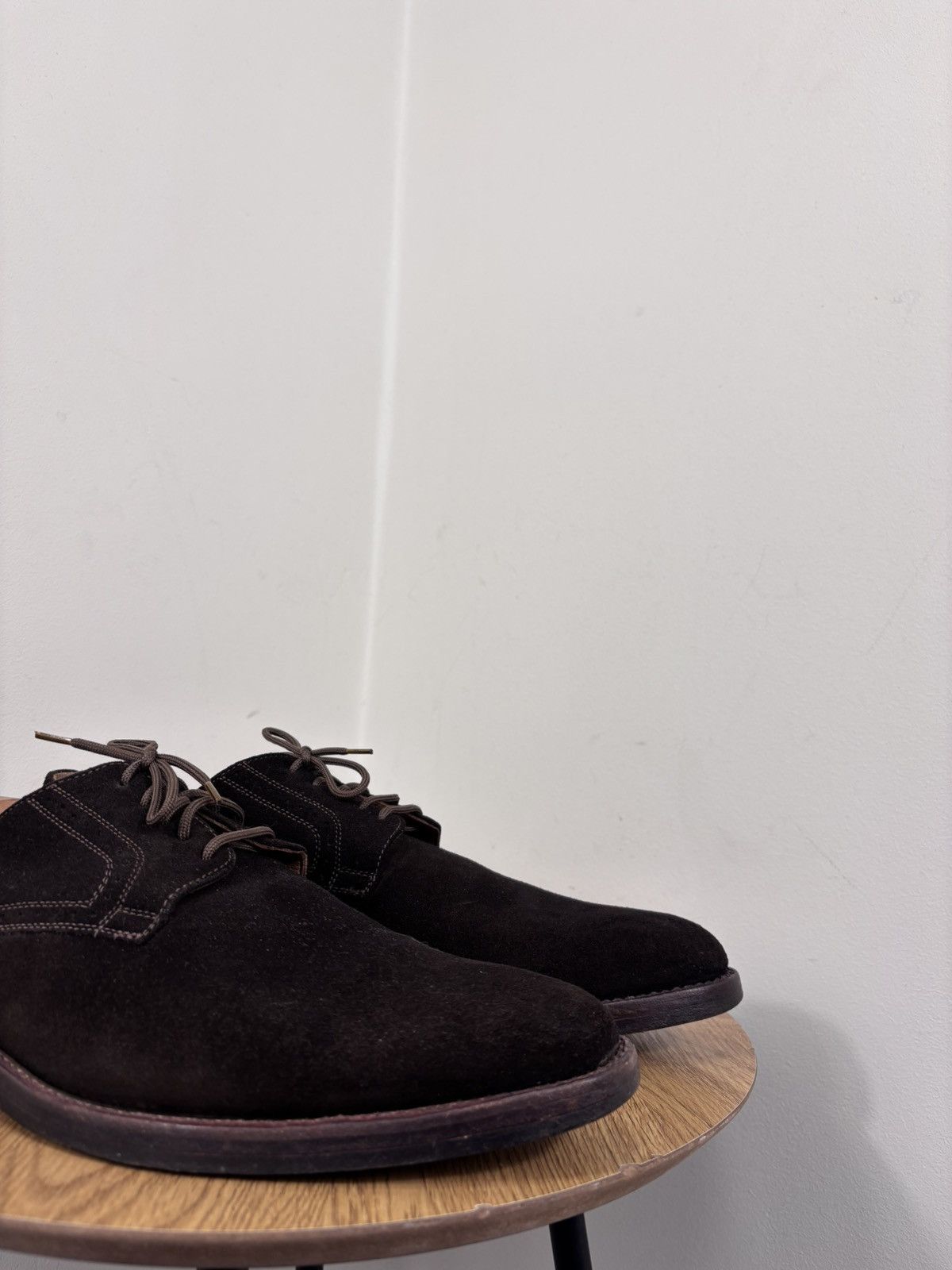 Heinrich Dinkelacker Heinrich Dinkelacker Men’s Dark Brown Suede Leather Shoes Size US 12 / EU 45 - 4 Thumbnail