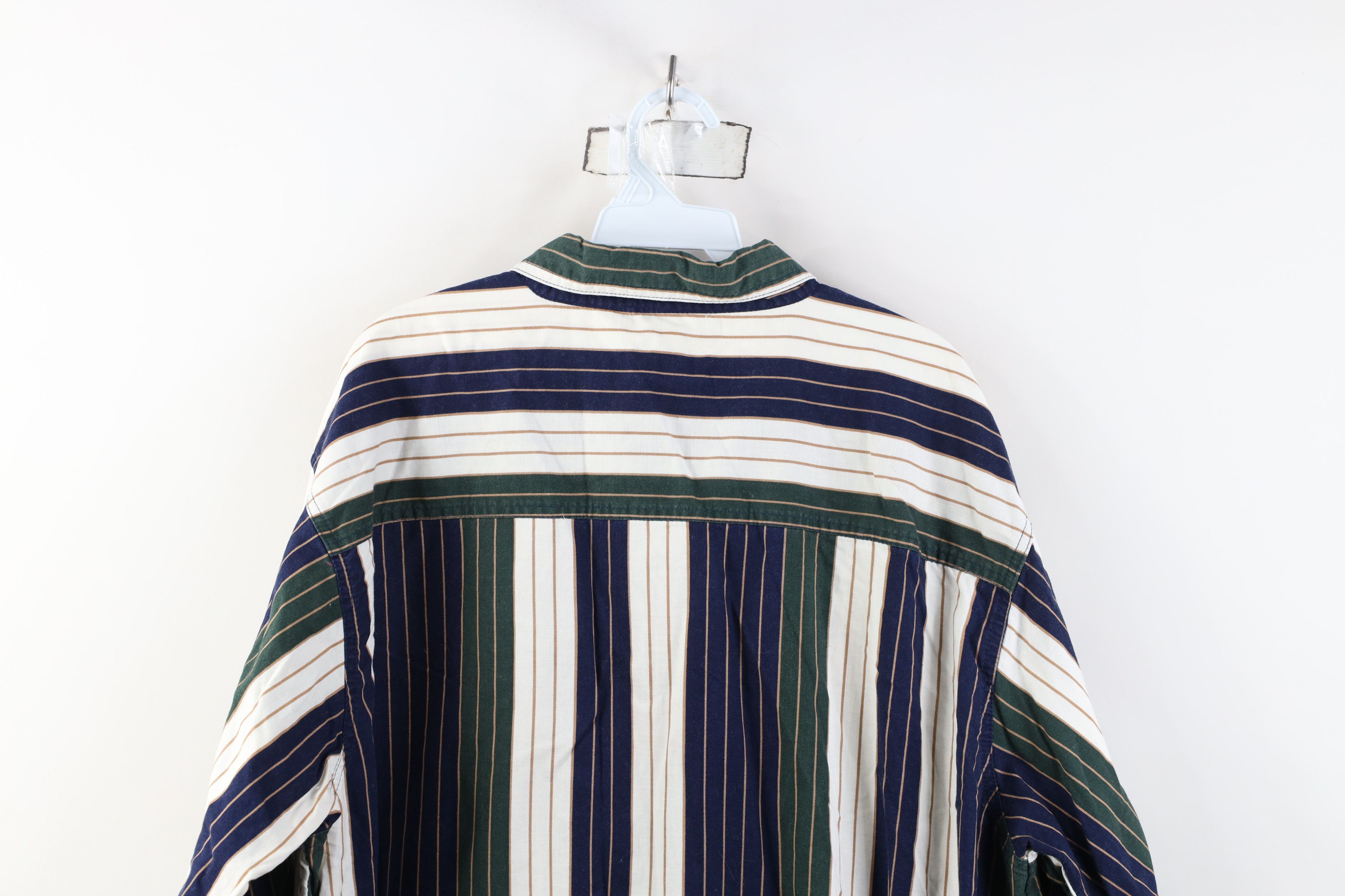 Vintage Vintage 90s Streetwear Block Collared Button Down Shirt Size US XL / EU 56 / 4 - 9 Thumbnail