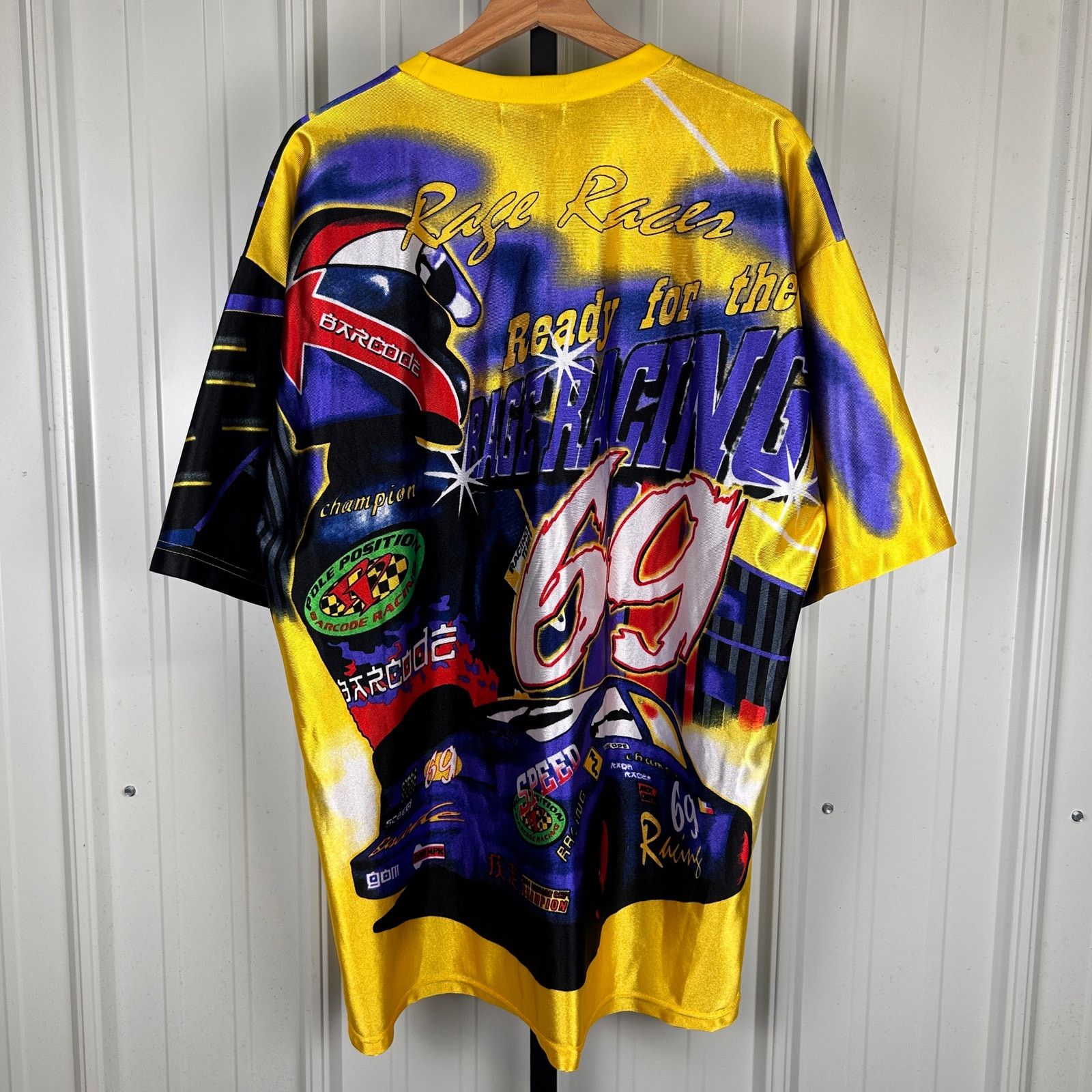 Other Speed Barcode Rage Racing 69 CRAZY AOP Cyber XL NASCAR Tee Size US XL / EU 56 / 4 - 6 Thumbnail