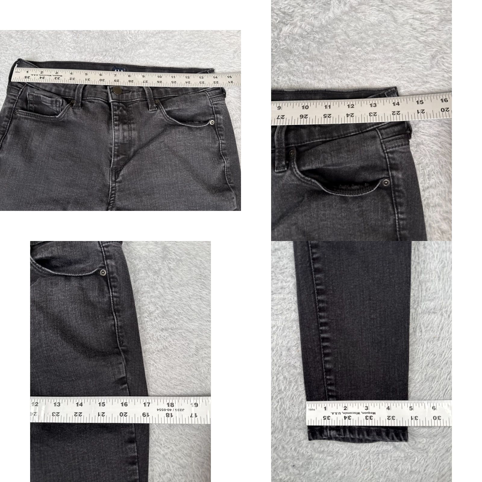Gap Gap Jeans Womens Jeans 6 Black Denim 28x27 Mid Rise Skinny Stretch 5-Pocket City GAP 1969 Womens Clothing Size 28" / US 6 / IT 42 - 9 Thumbnail
