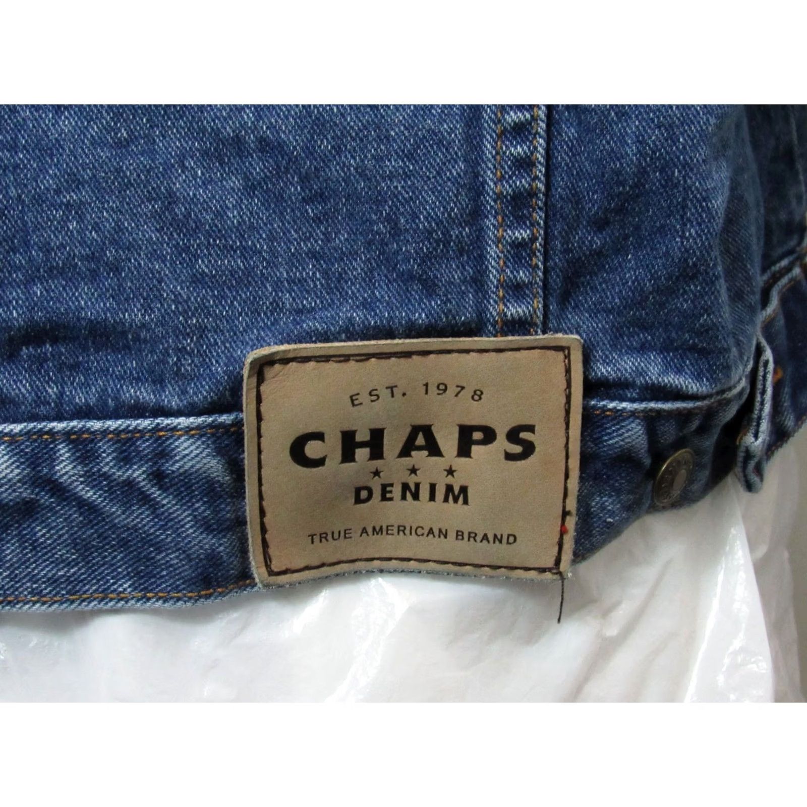 Chaps VINTAGE CHAPS Ralph Lauren Denim Jacket Adult Large Blue 90s Mens Size US 33 - 5 Thumbnail