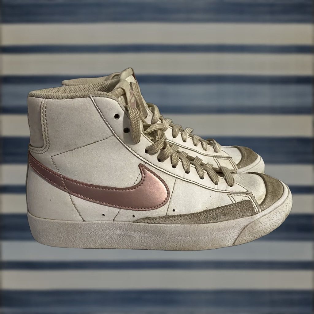 Nike Nike Blazer Mid 77 GS White Pink Glaze Shoes Womens 5.5 DA4086-105 Size S / US 4 / IT 40 - 1 Thumbnail