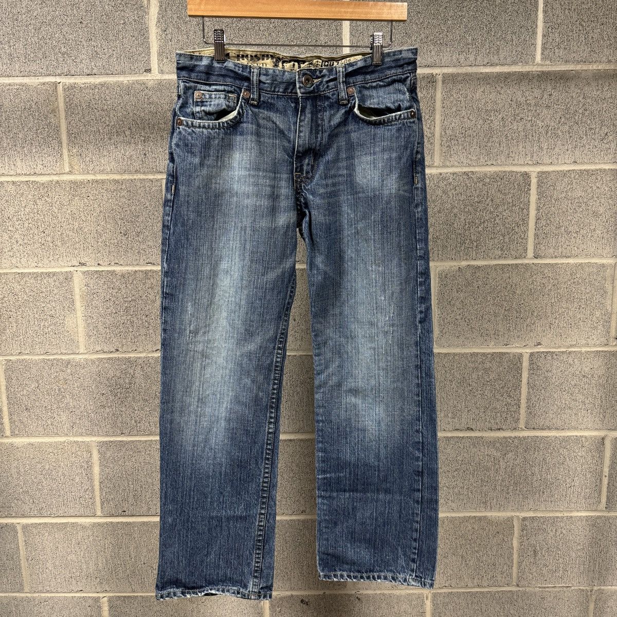 Vintage Y2K Baggy Embroidered Distressed Faded Jeans ERD Grunge Size US 30 / EU 46 - 2 Thumbnail