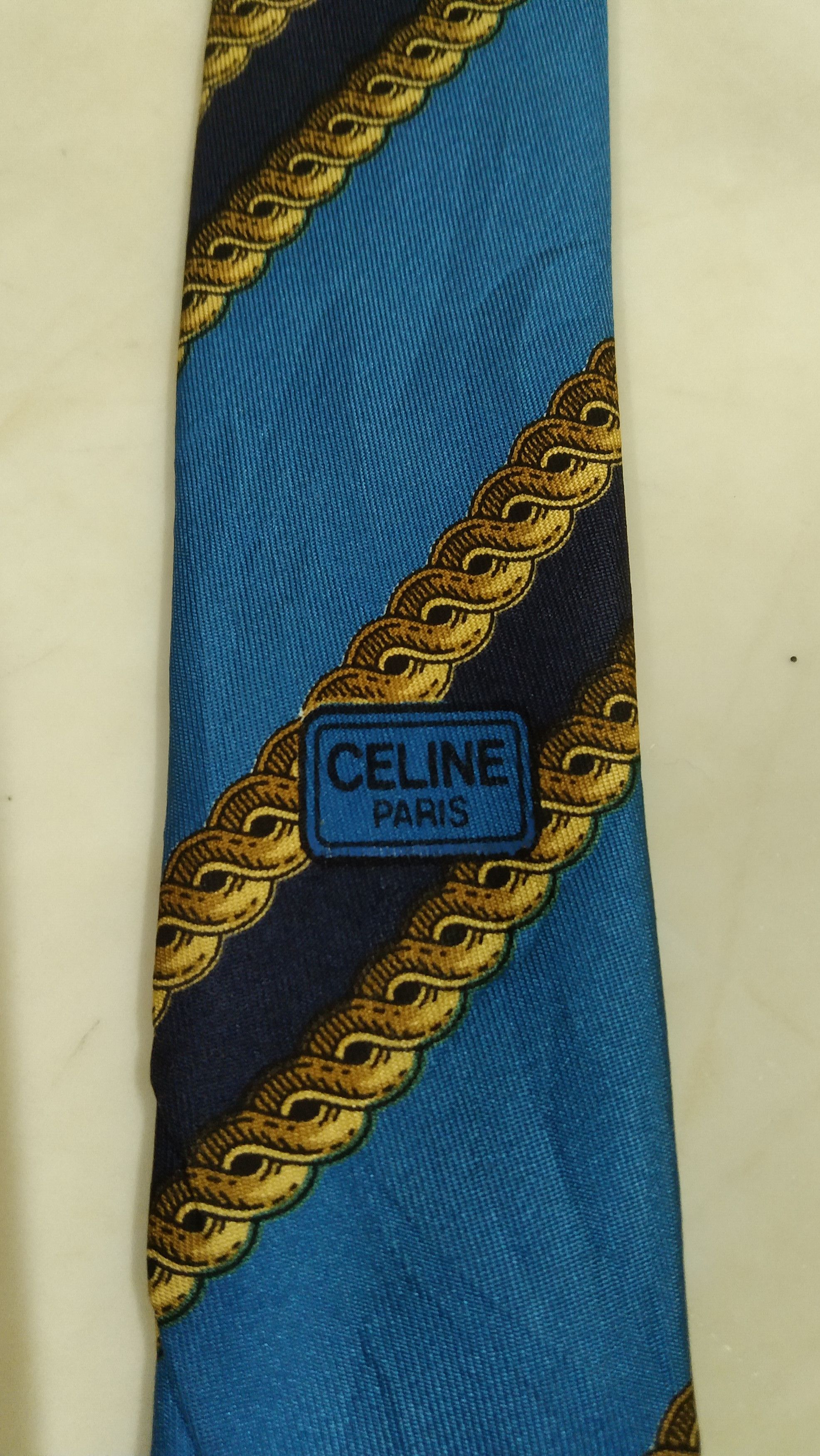 Celine × Vintage Vintage Celine 100% Silk Neck Tie Size ONE SIZE - 6 Thumbnail