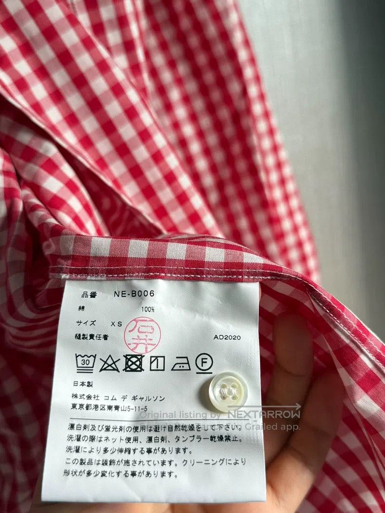 Comme des Garcons Comme Des Garcons Red plaid shirt Size XS / US 0-2 / IT 36-38 - 6 Thumbnail