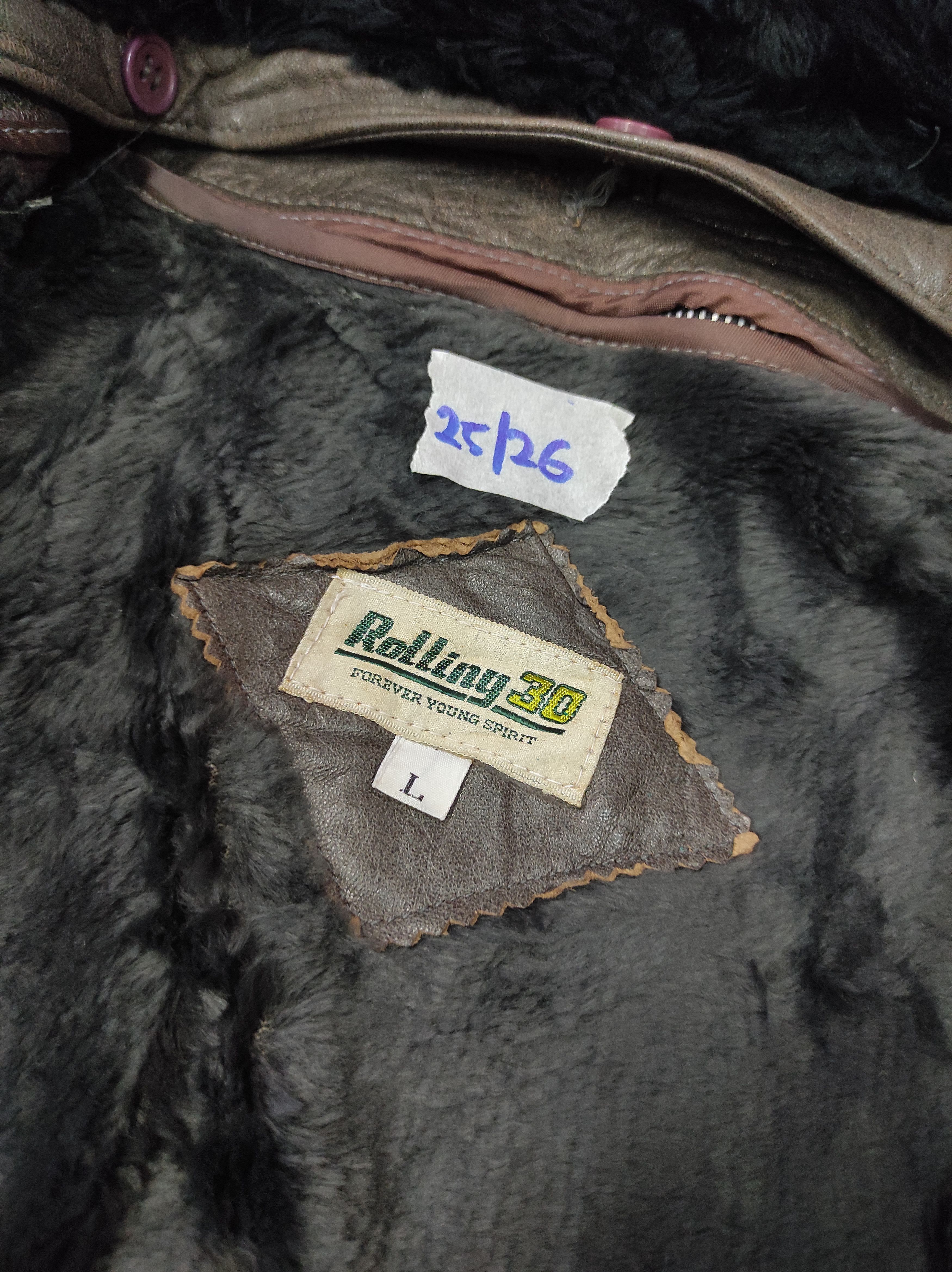 Japanese Brand ROLLING 30 LEATHER BOMBER JACKET Size US L / EU 52-54 / 3 - 7 Thumbnail